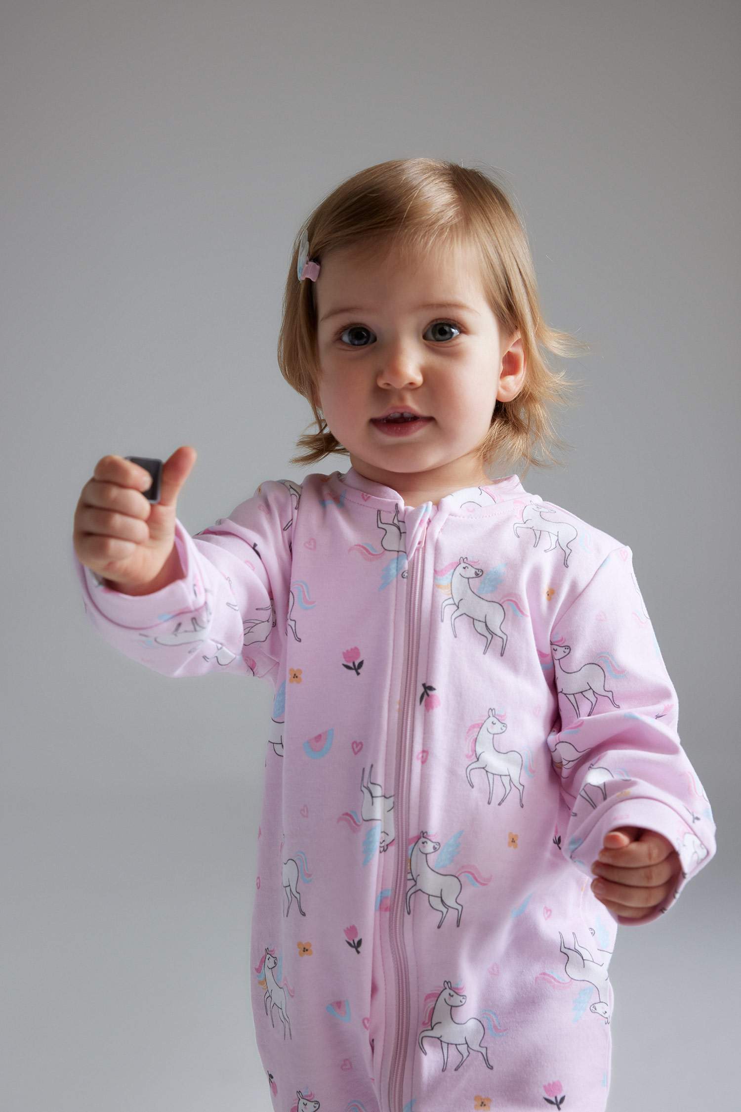 Girl Baby Newborn Unicorn Printed 2 Piece Long Sleeve Jumpsuit