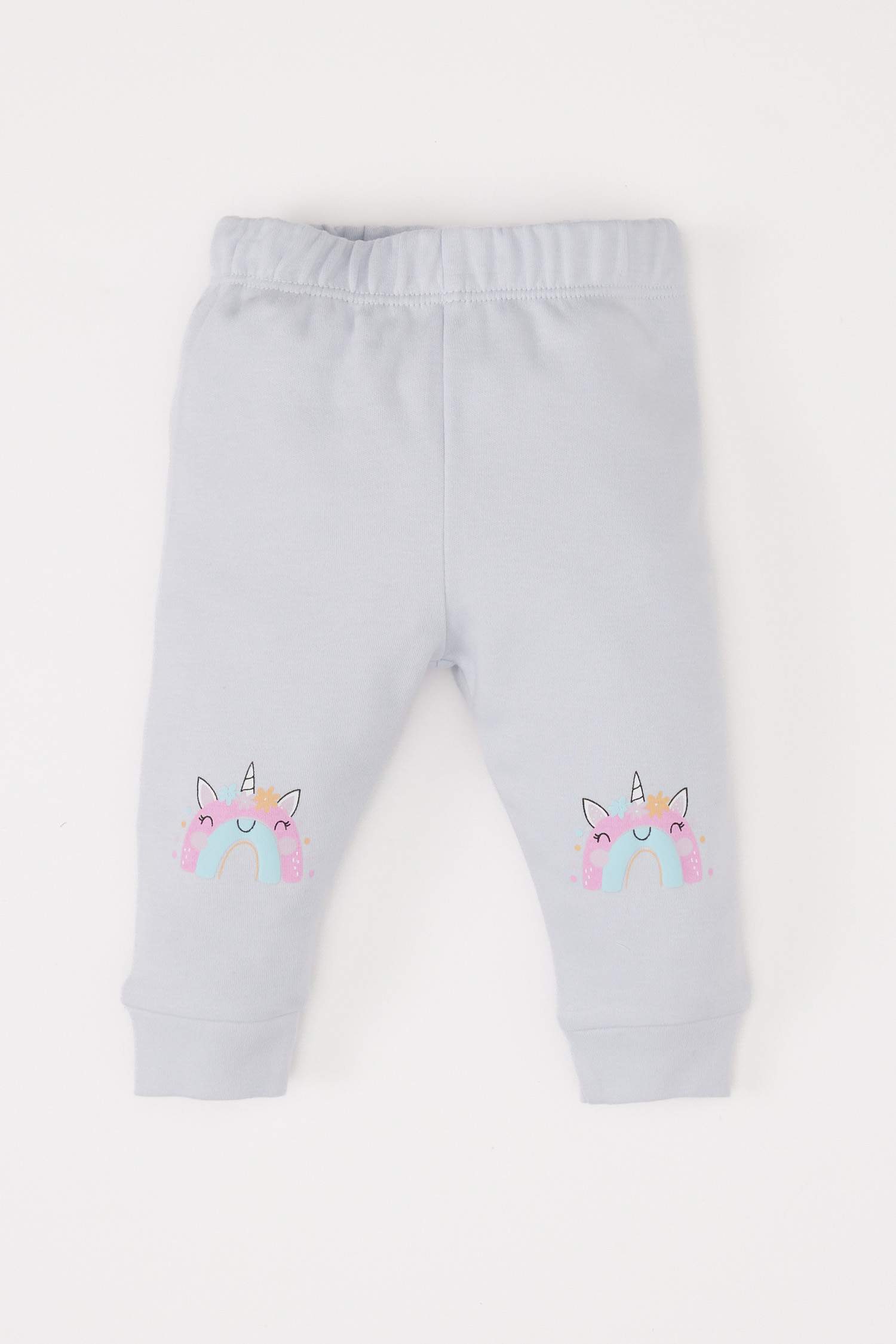 Baby Girl Unicorn Printed Snap Body Bottom 2 Piece Set