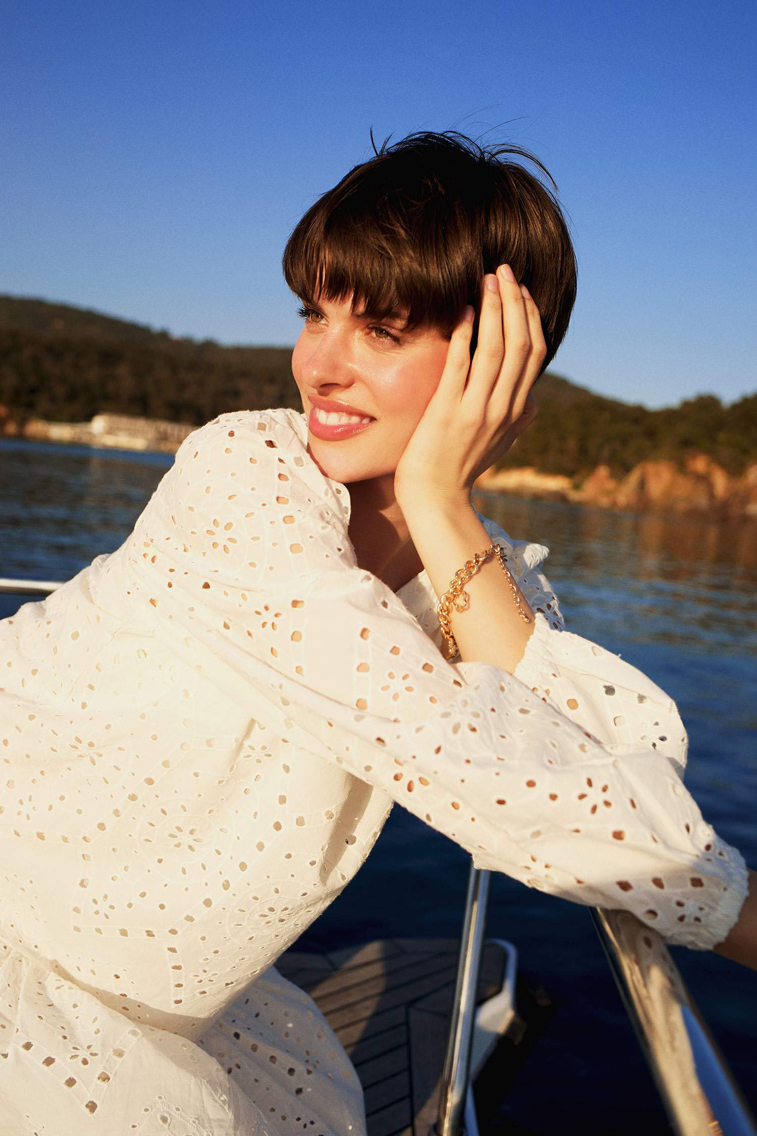 Fall in Love Embroidered Long Sleeve Mini Beach Dress