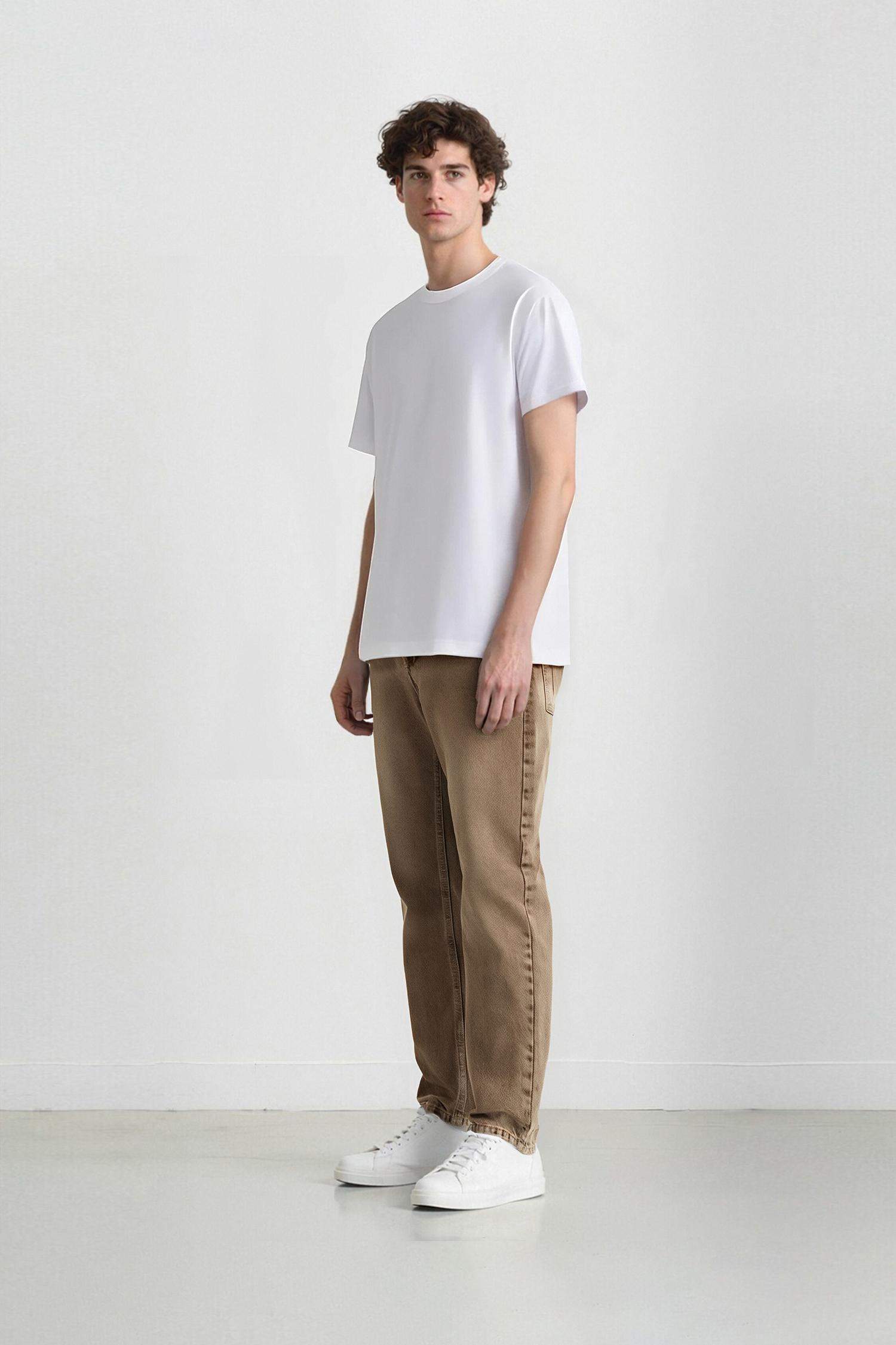 %100 Pamuk 90's Slim Fit Dar Kalıp Normal Bel Dar Paça Yıkamalı Jean Pantolon