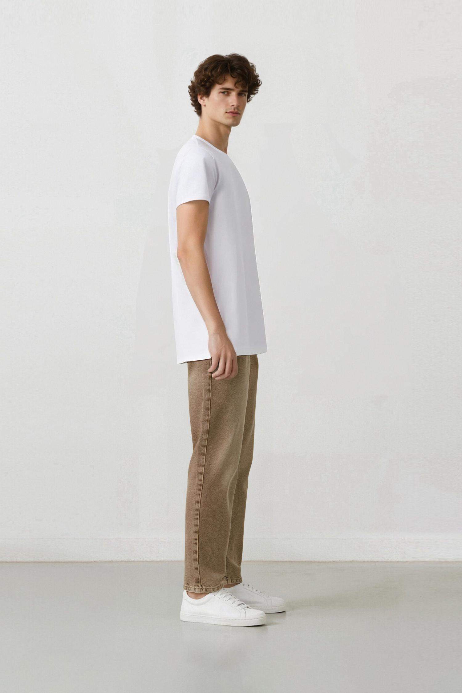 %100 Pamuk 90's Slim Fit Dar Kalıp Normal Bel Dar Paça Yıkamalı Jean Pantolon