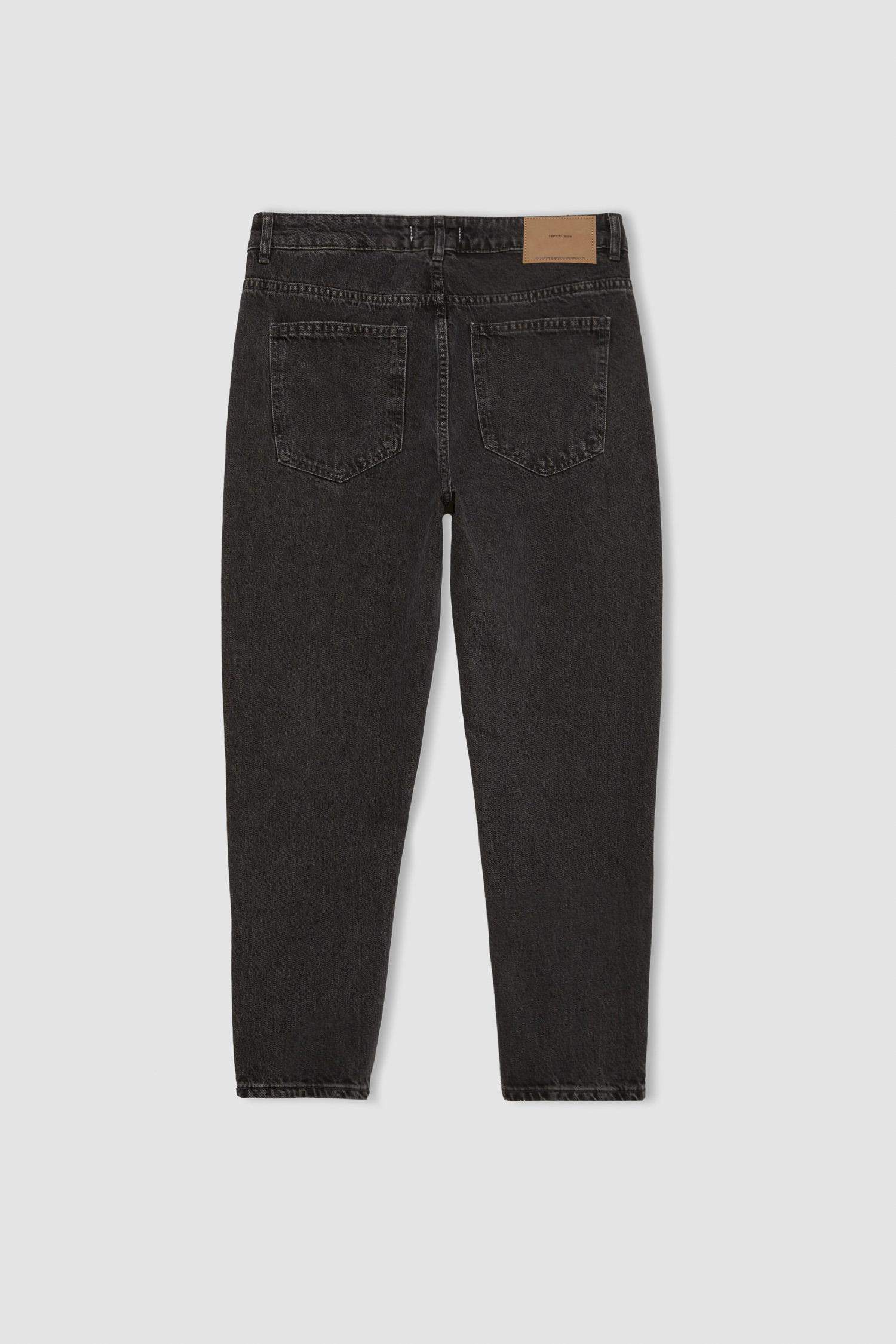 %100 Pamuk Slim Cropped Fit Dar Kalıp Normal Bel Dar Paça Jean Pantolon