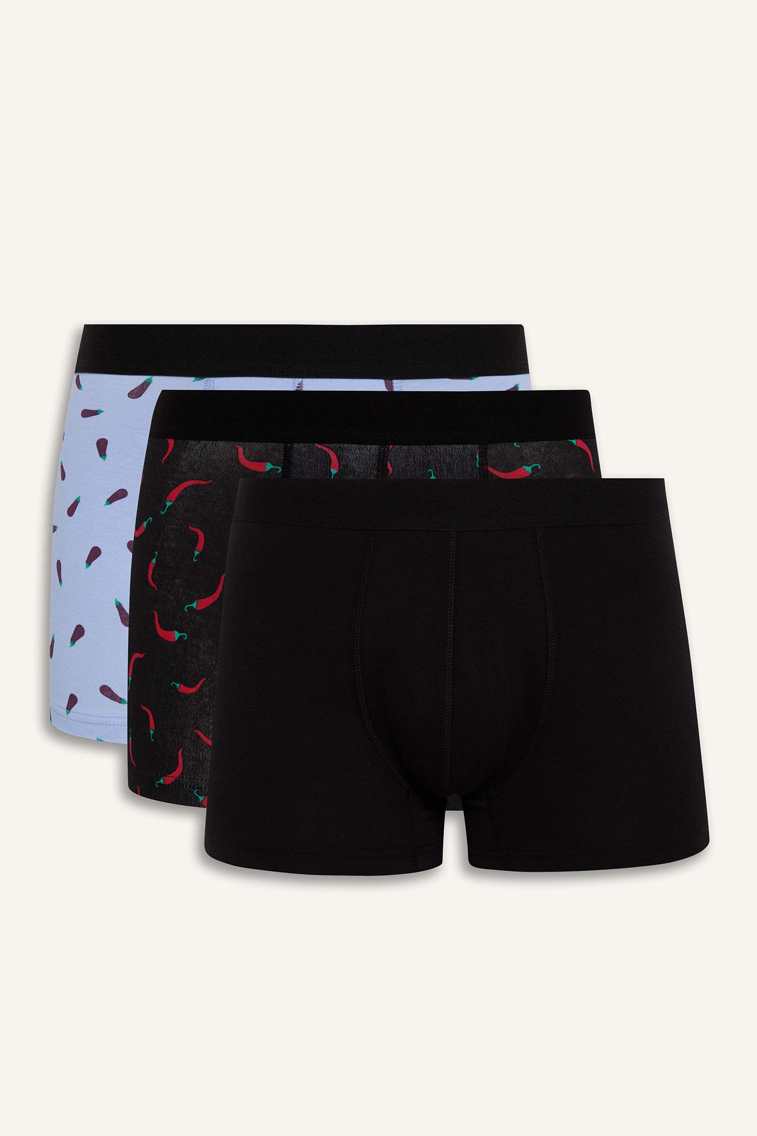 Lot de 3 Boxers imprimés fruits Coupe régulière