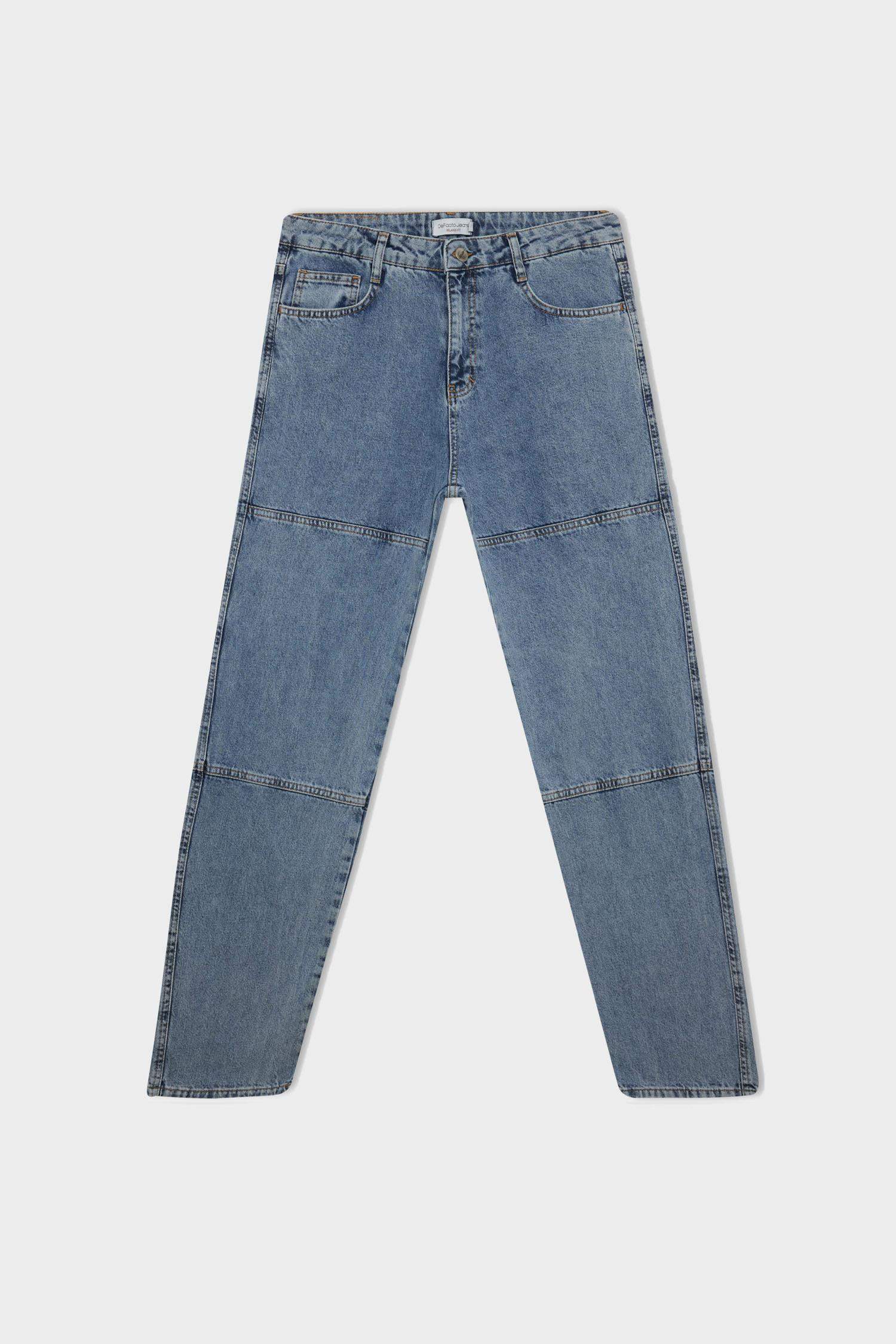 Pantalon en Jean à Coupe décontractée et jambes larges
