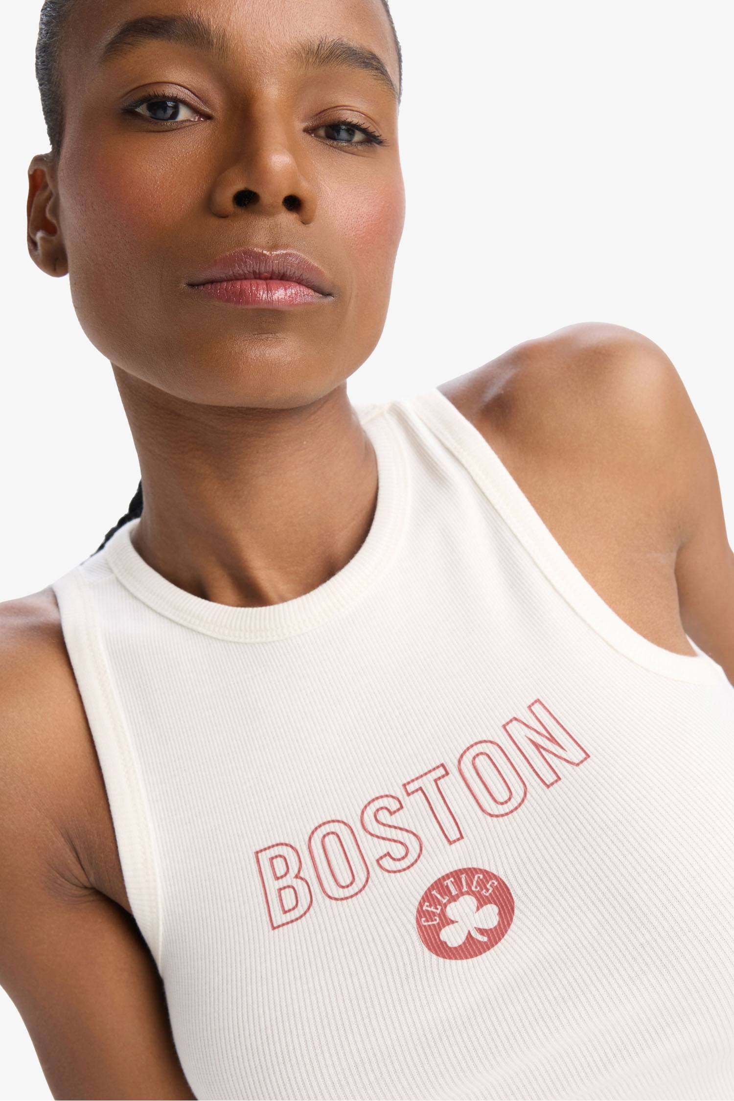 Әйелдерге NBA Boston Celtics кроп топ дөңгелек жаға Ішкөйлек