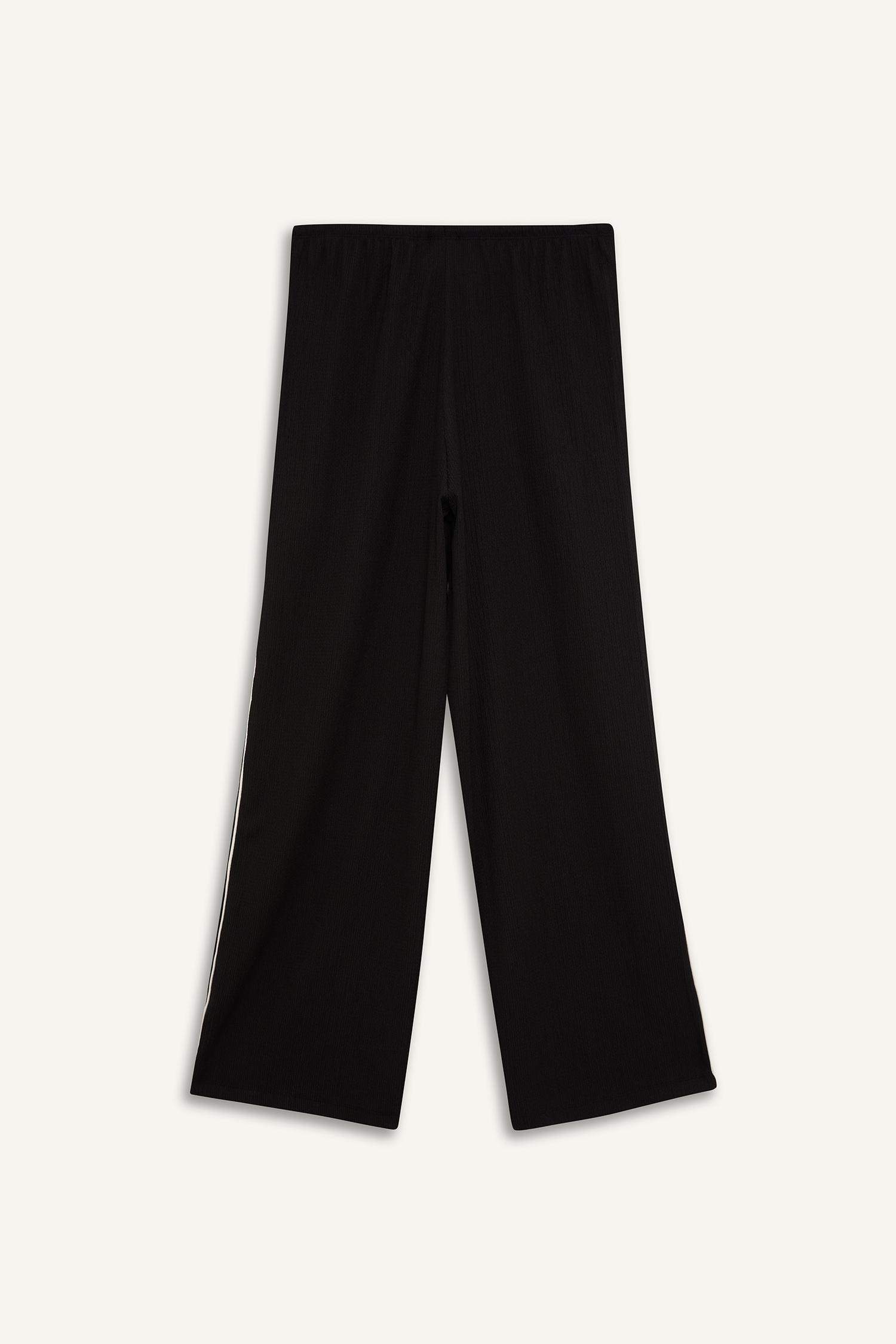 DeFactoFit NBA Miami Heat брюки с широкими штанинами, с двумя карманами, стандартной длины, из ткани с кринкл-эффектом