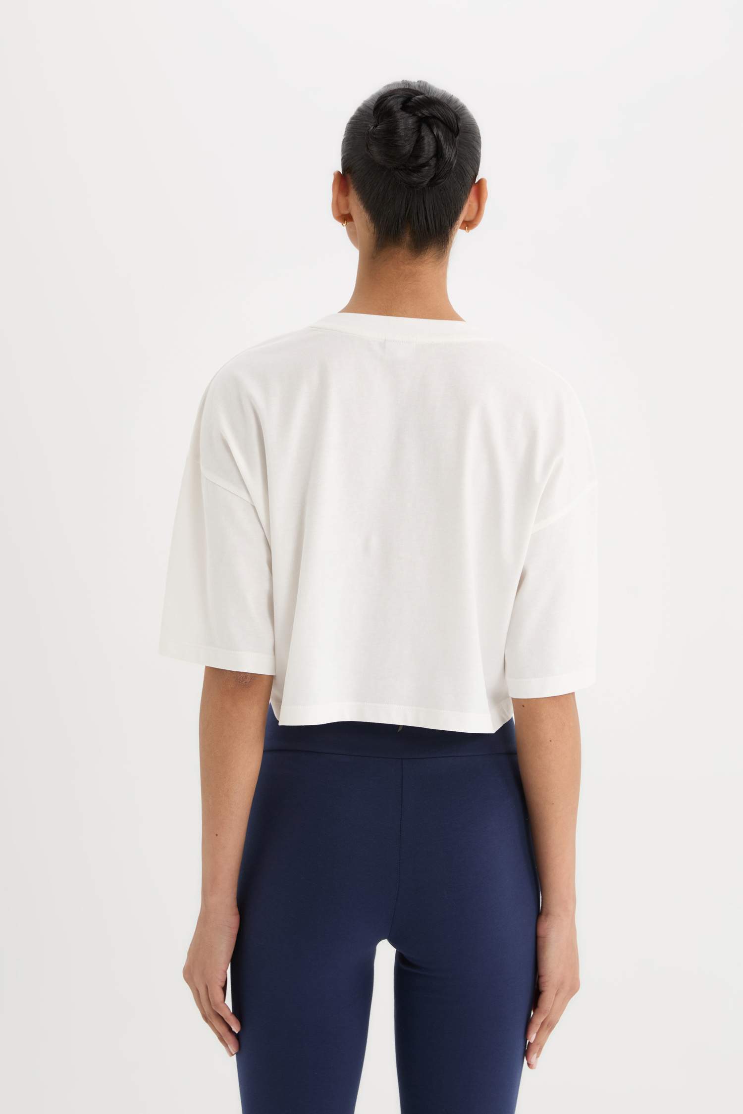 DeFactoFit Oversize Fit Printed Sports Short Sleeve T-Shirt