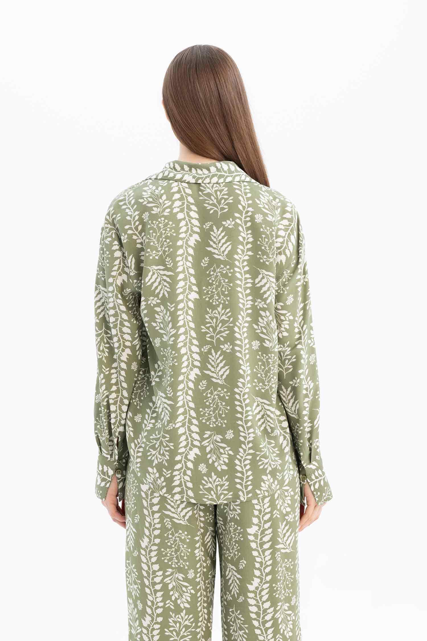 Regular Fit Desenli Uzun Kollu Gömlek