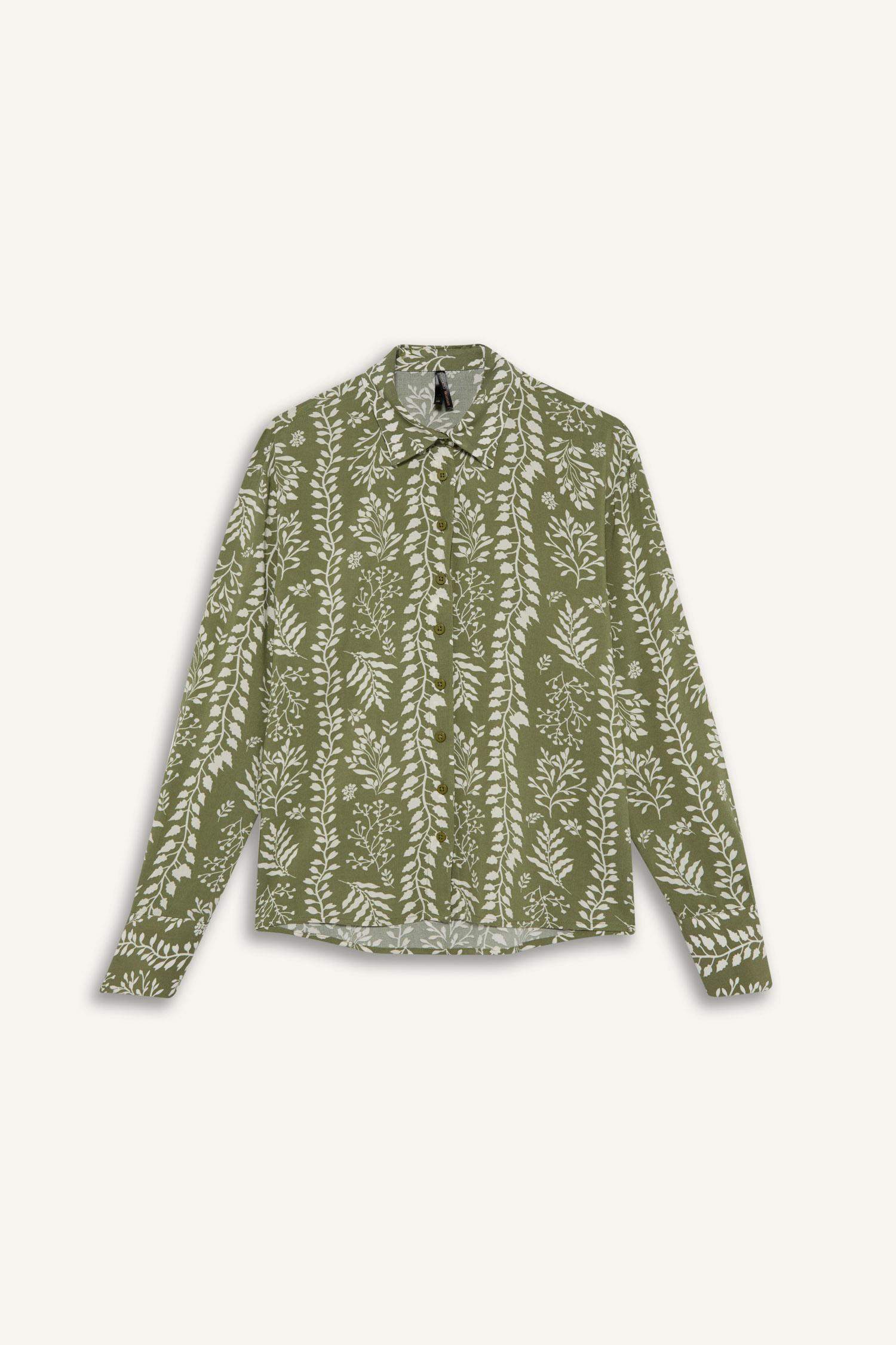 Regular Fit Desenli Uzun Kollu Gömlek