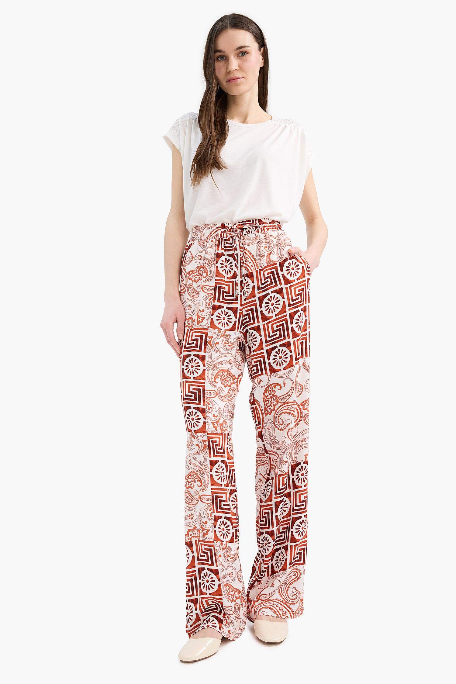 Regular Fit Regular Hem Trousers