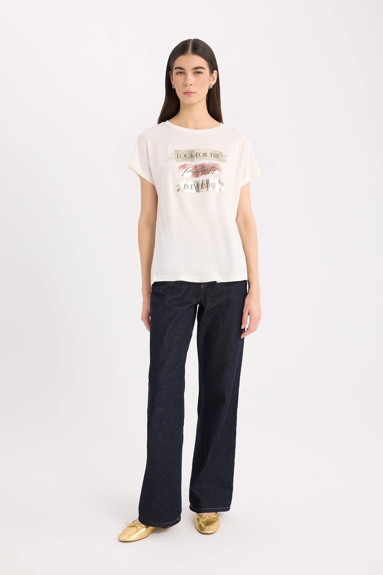 Crew Neck Printed Short Sleeve T-Shirt