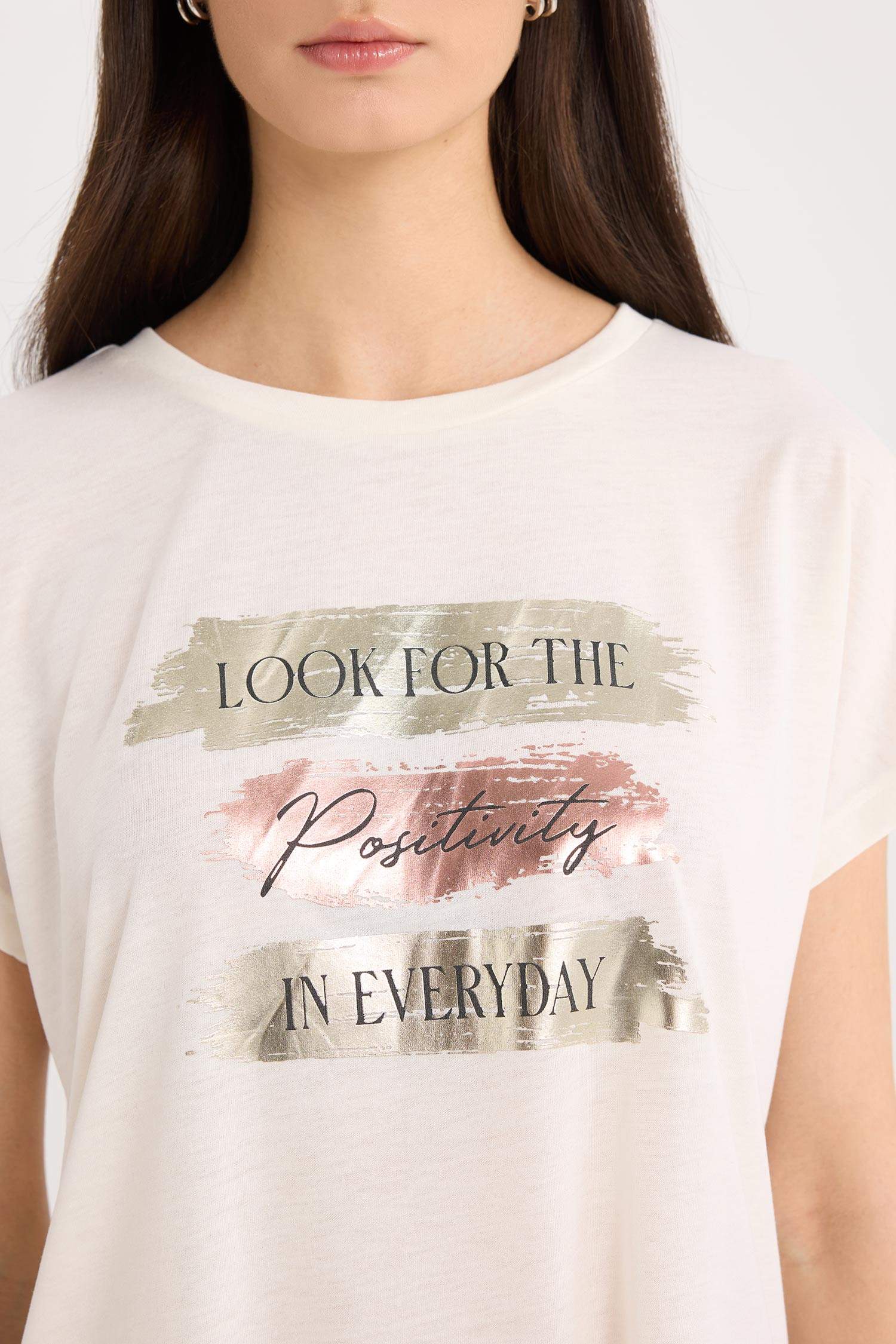 Crew Neck Printed Short Sleeve T-Shirt