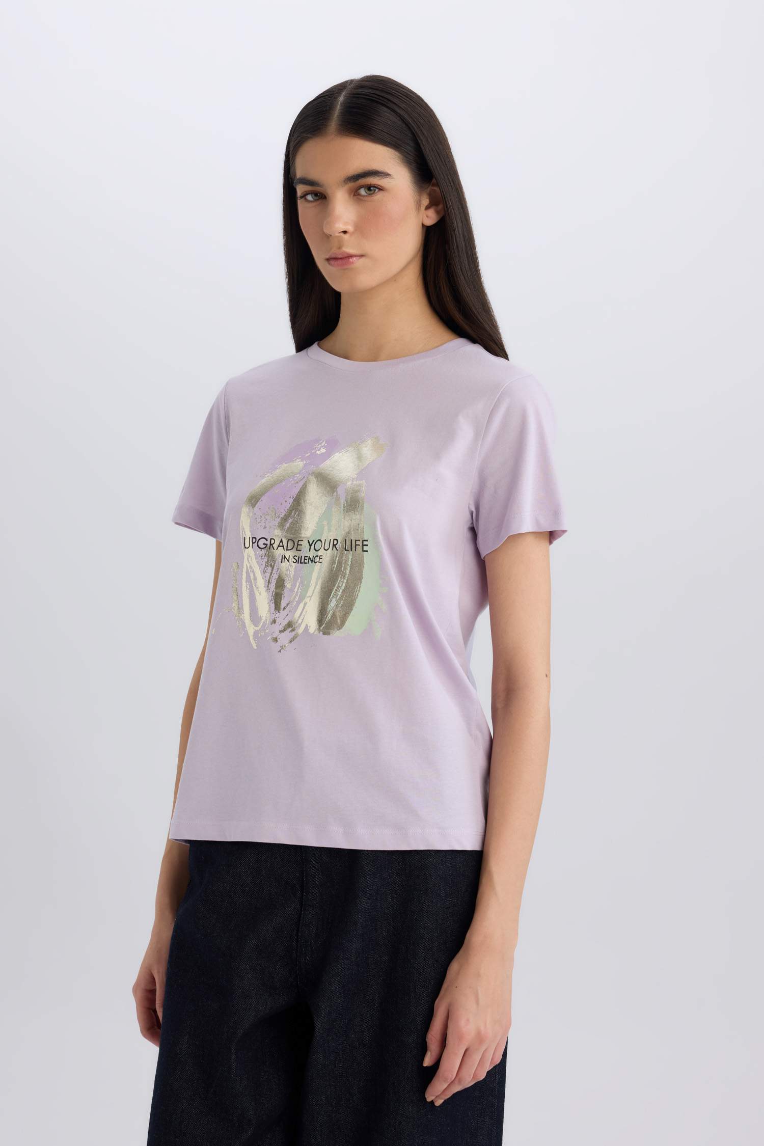 تيشيرت نص ردن قصة عادية بياخة مستديرة