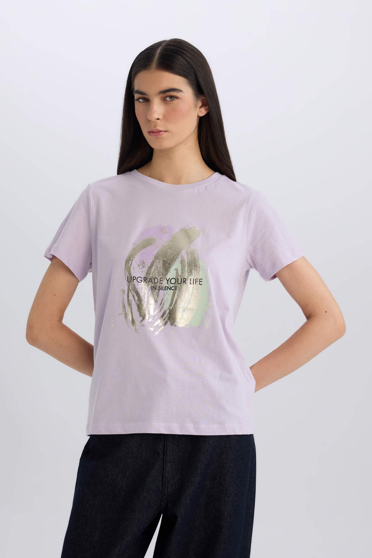 تيشيرت نص ردن قصة عادية بياخة مستديرة