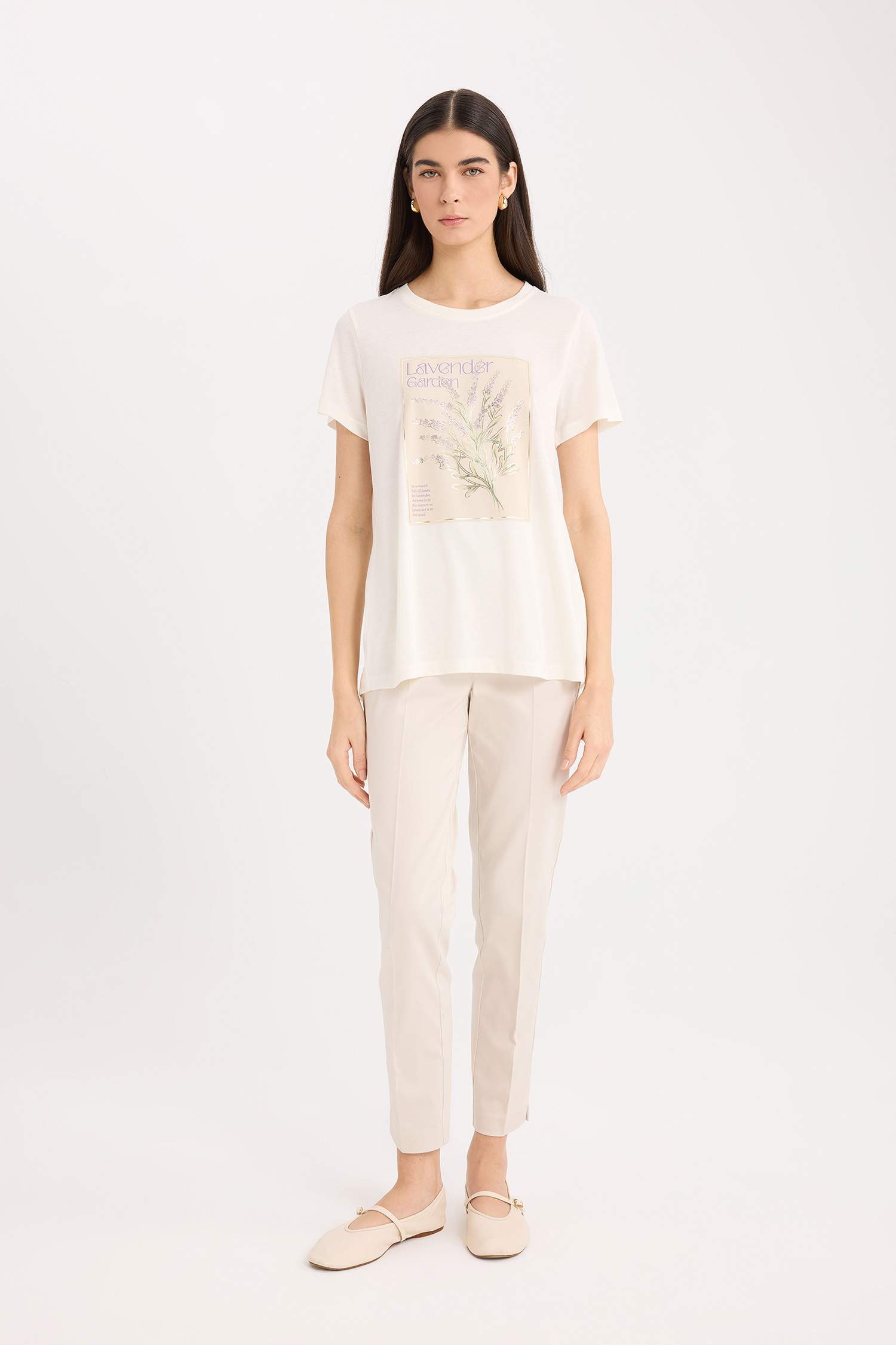 Рубашка с коротким рукавом и цветочным принтом с расслабленным кроем