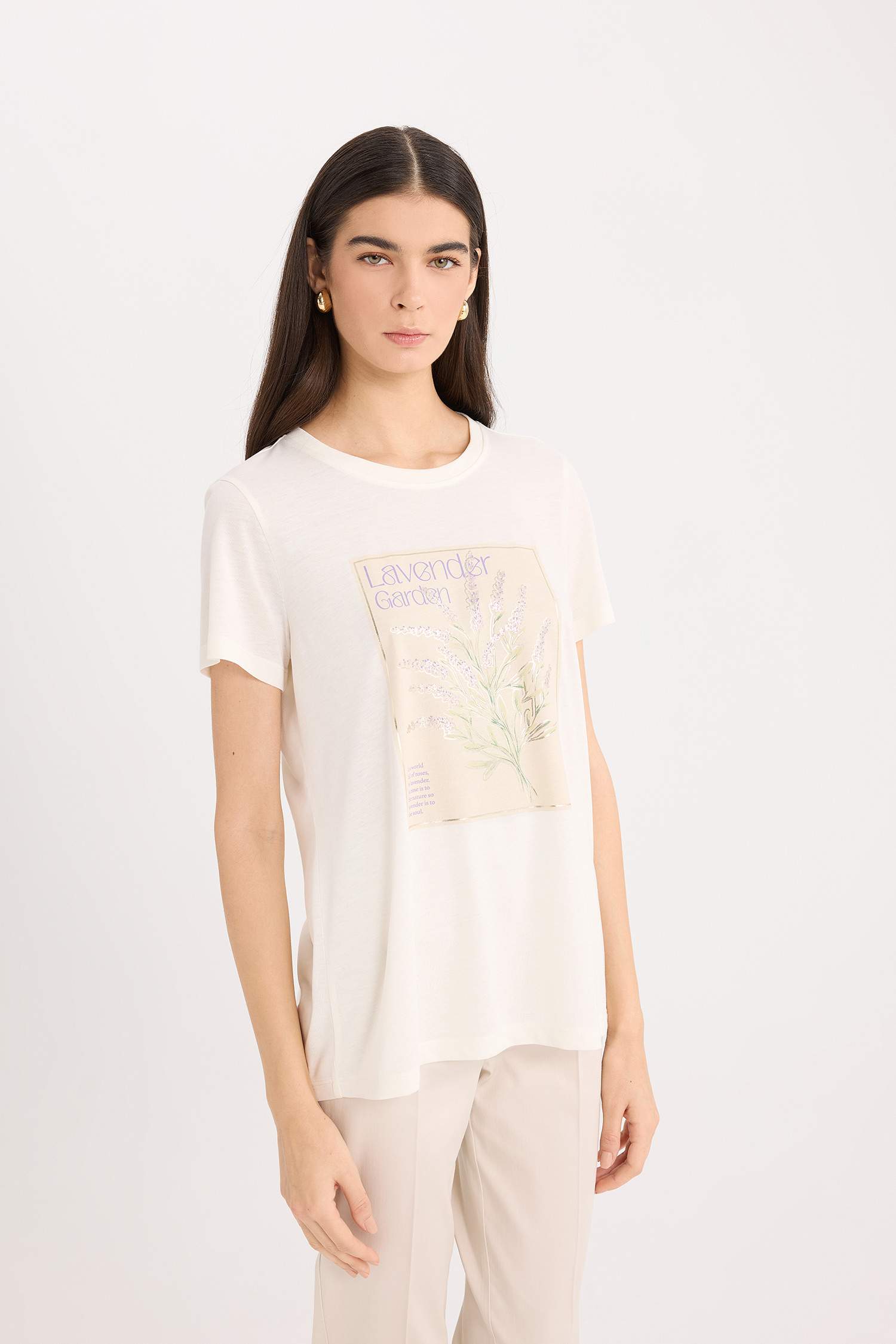 Рубашка с коротким рукавом и цветочным принтом с расслабленным кроем