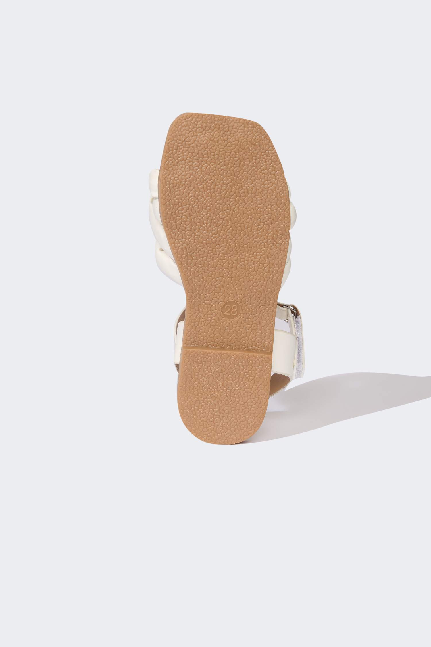 Girl Flat Sole Faux Leather Sandals