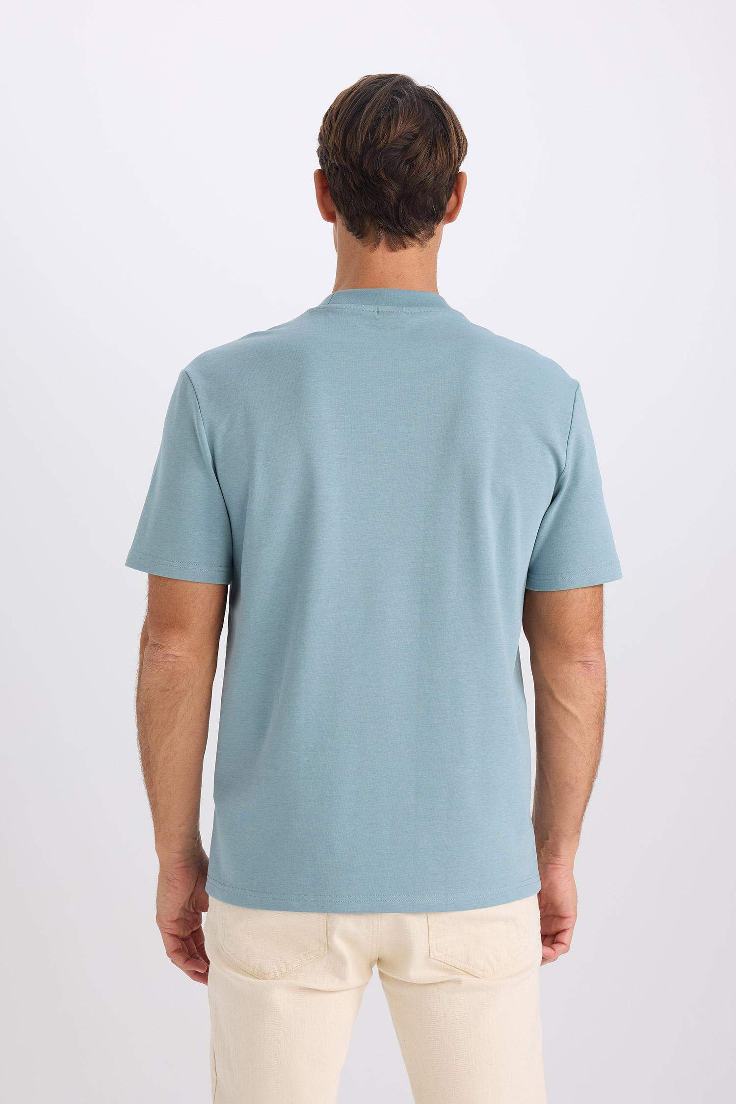 Regular Fit Bisiklet Yaka Kısa Kollu Ağır Kumaş Tişört