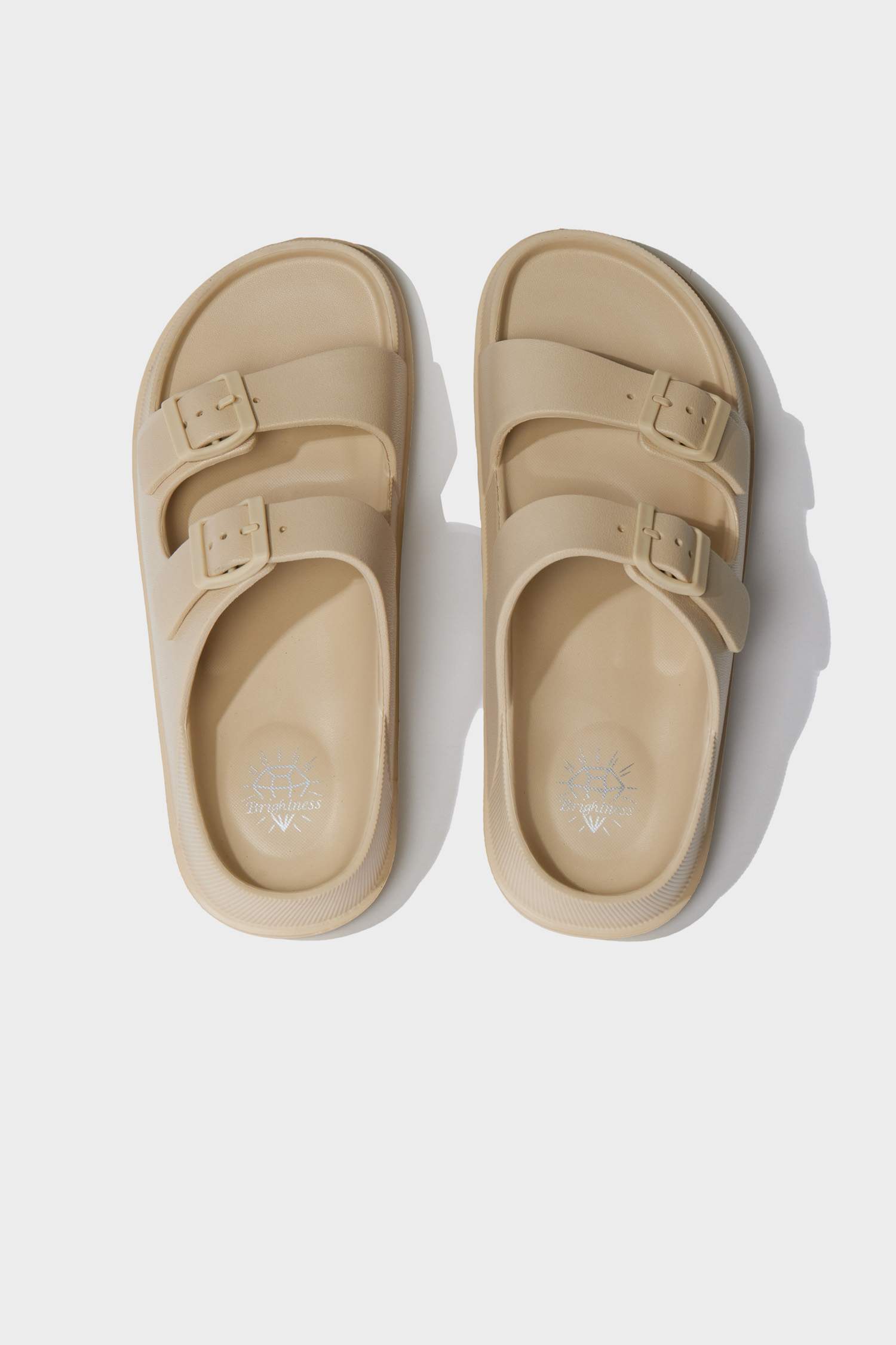 شبشب نسائي إيفا بكعب مسطح بشريط مزدوج