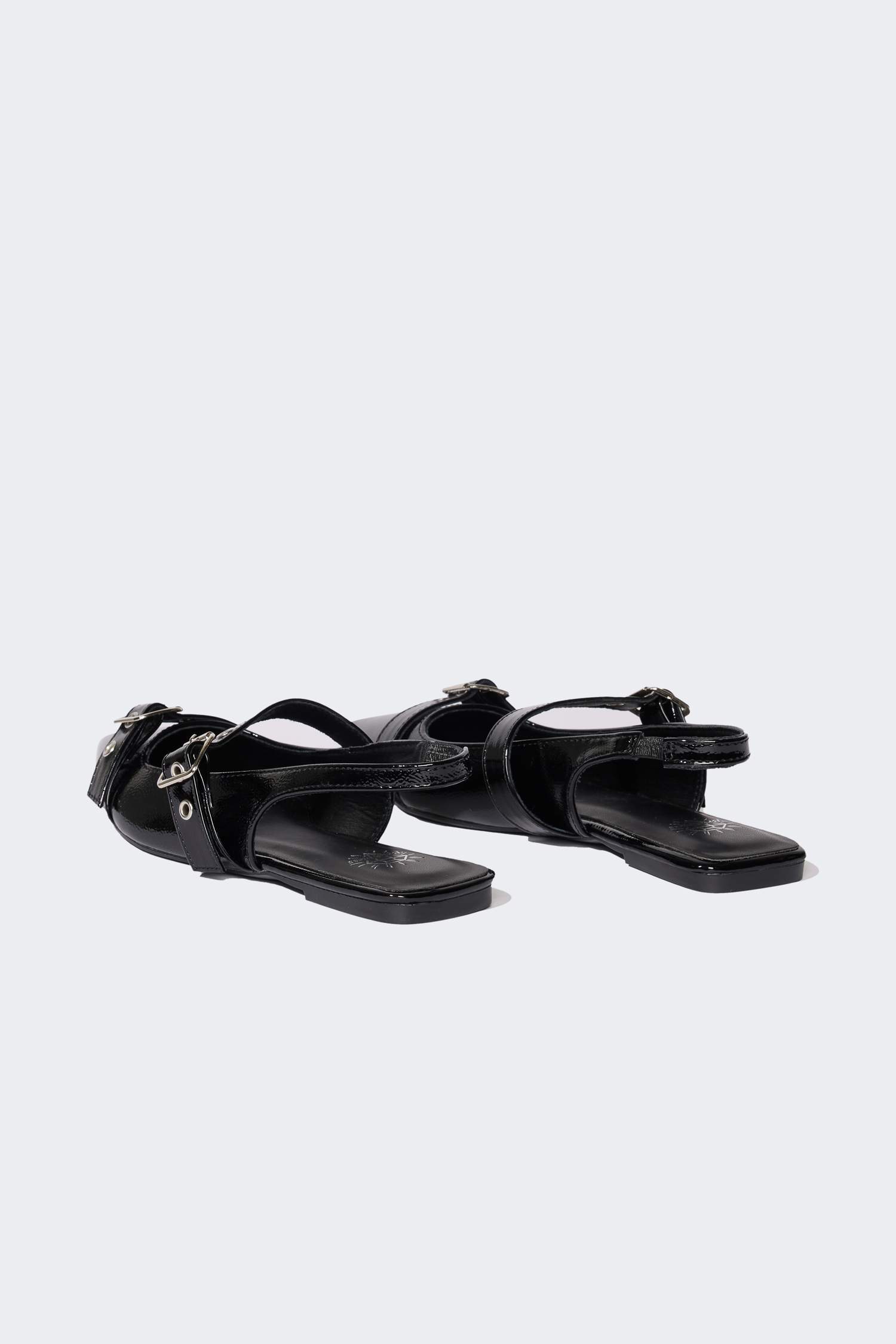 حذاء فلات نسائي جلد صناعي بكعب مسطح