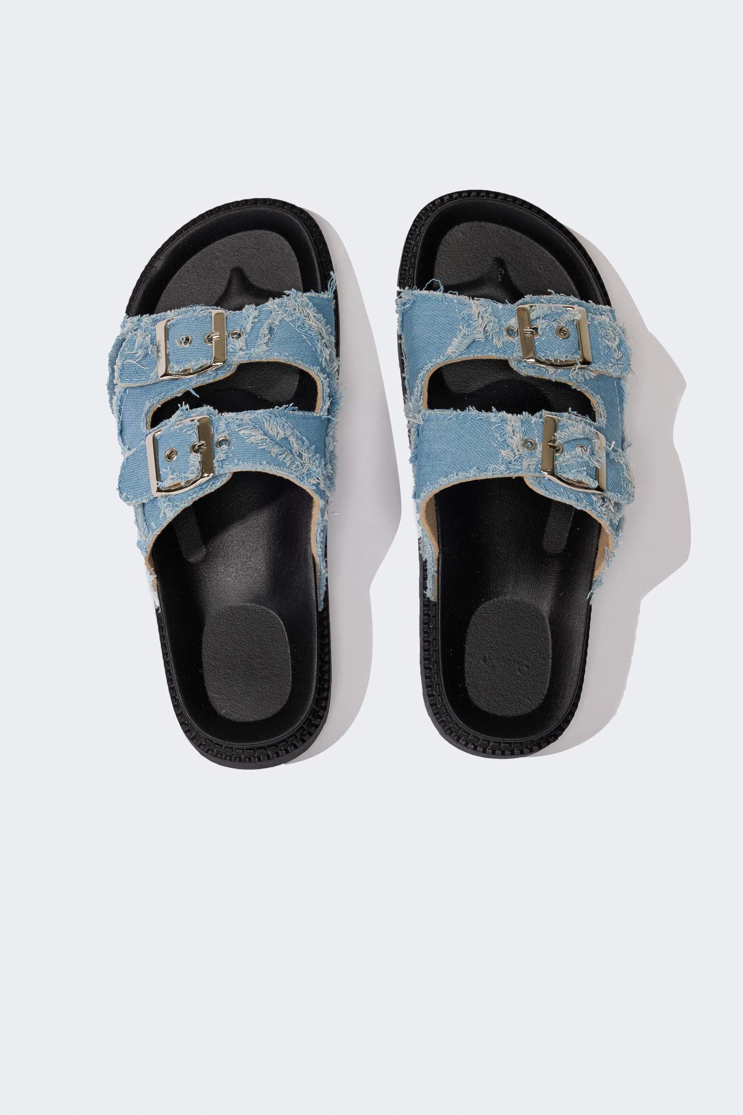 Woman Flat Sole Denim Slippers