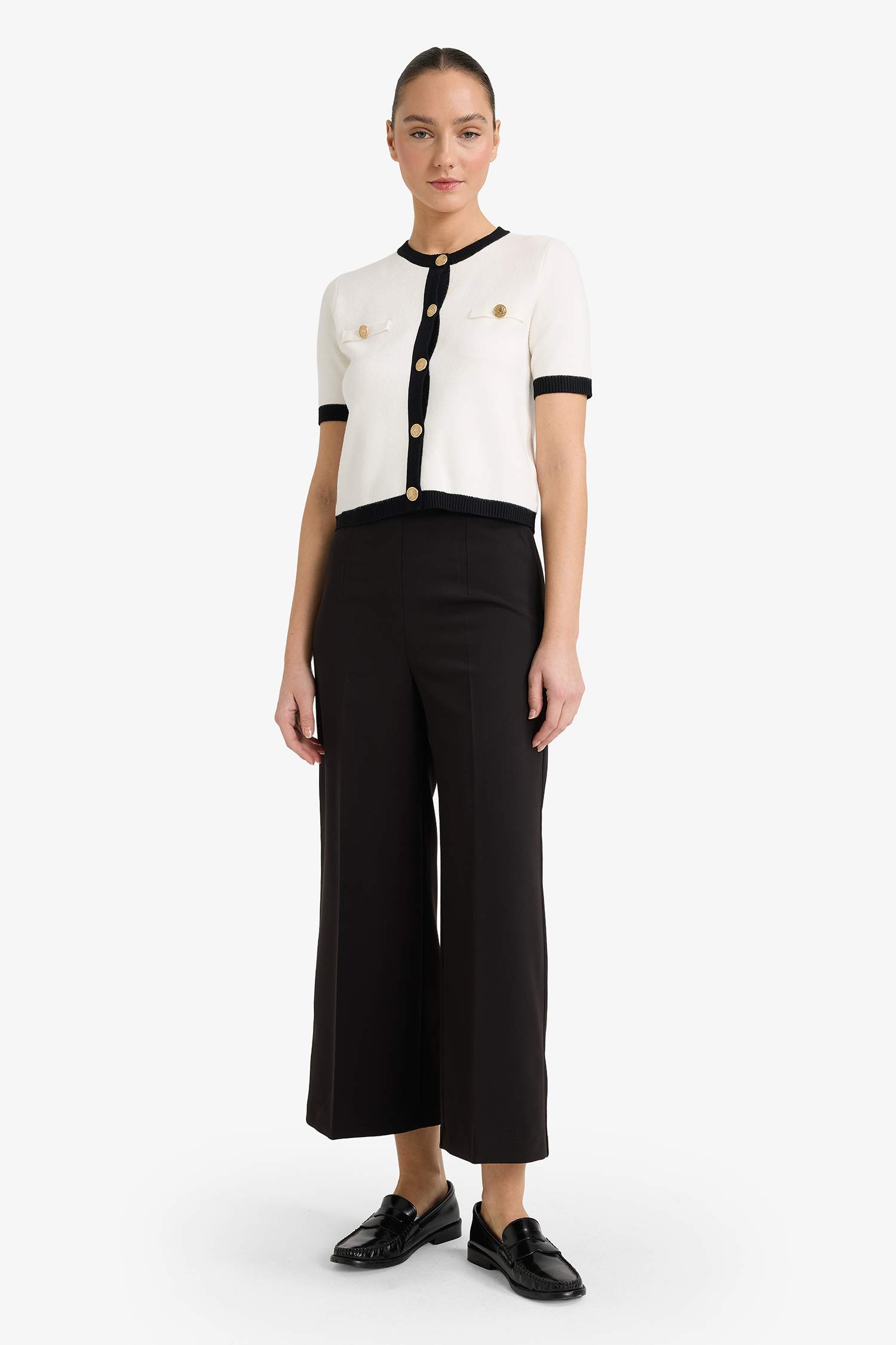 Regular Fit дөңгелек жағалы кардиган