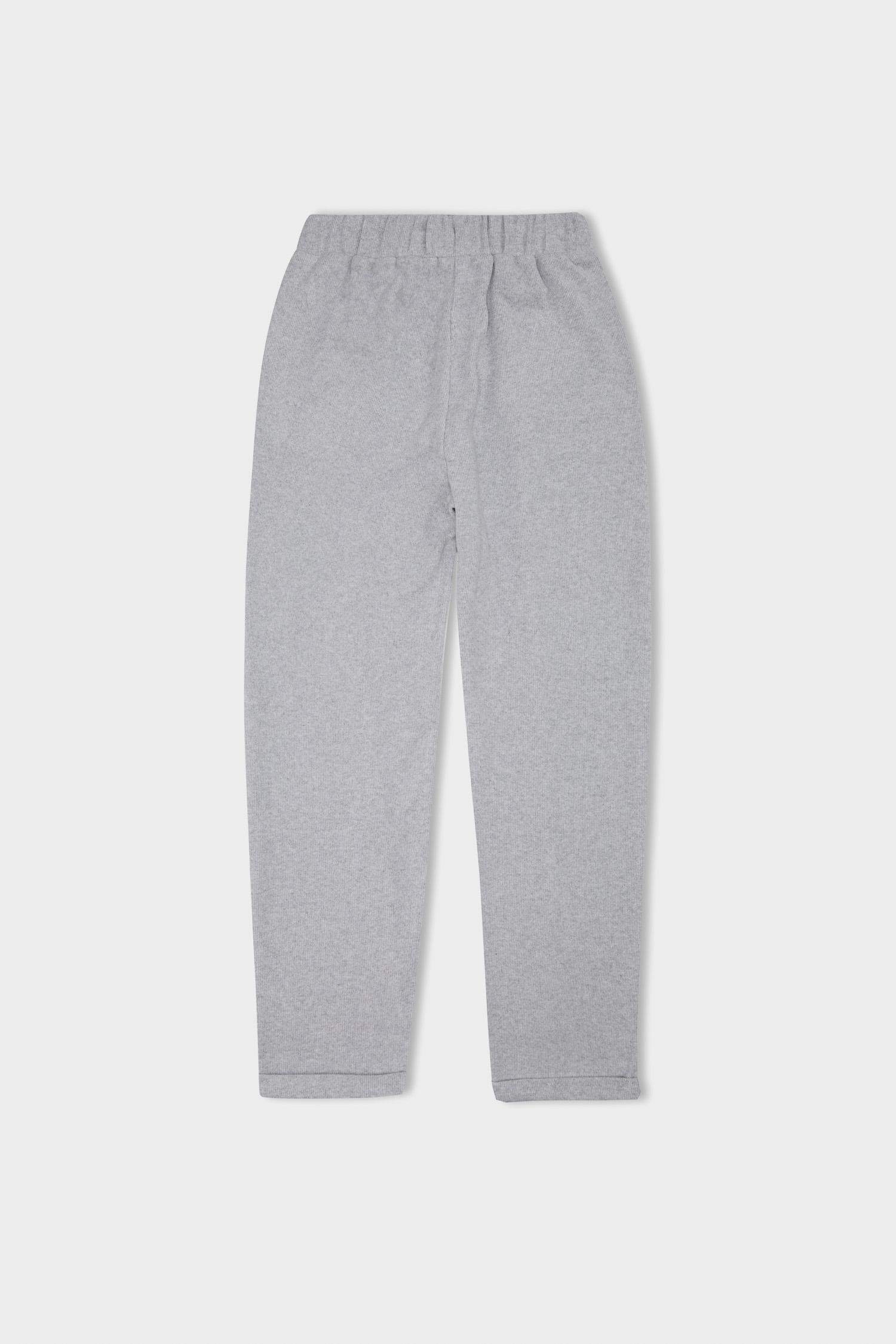 بنطلون بيزك قصة عادية بجيب وخصر مطاطي