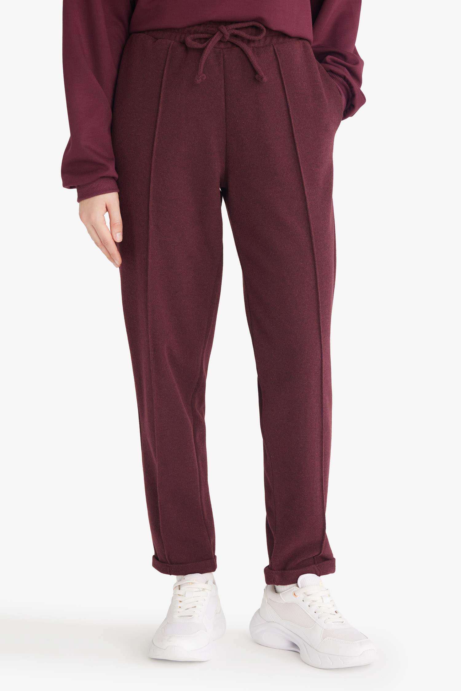 بنطلون بجامة رياضي قصة عادية بجيب برباط من الخصر