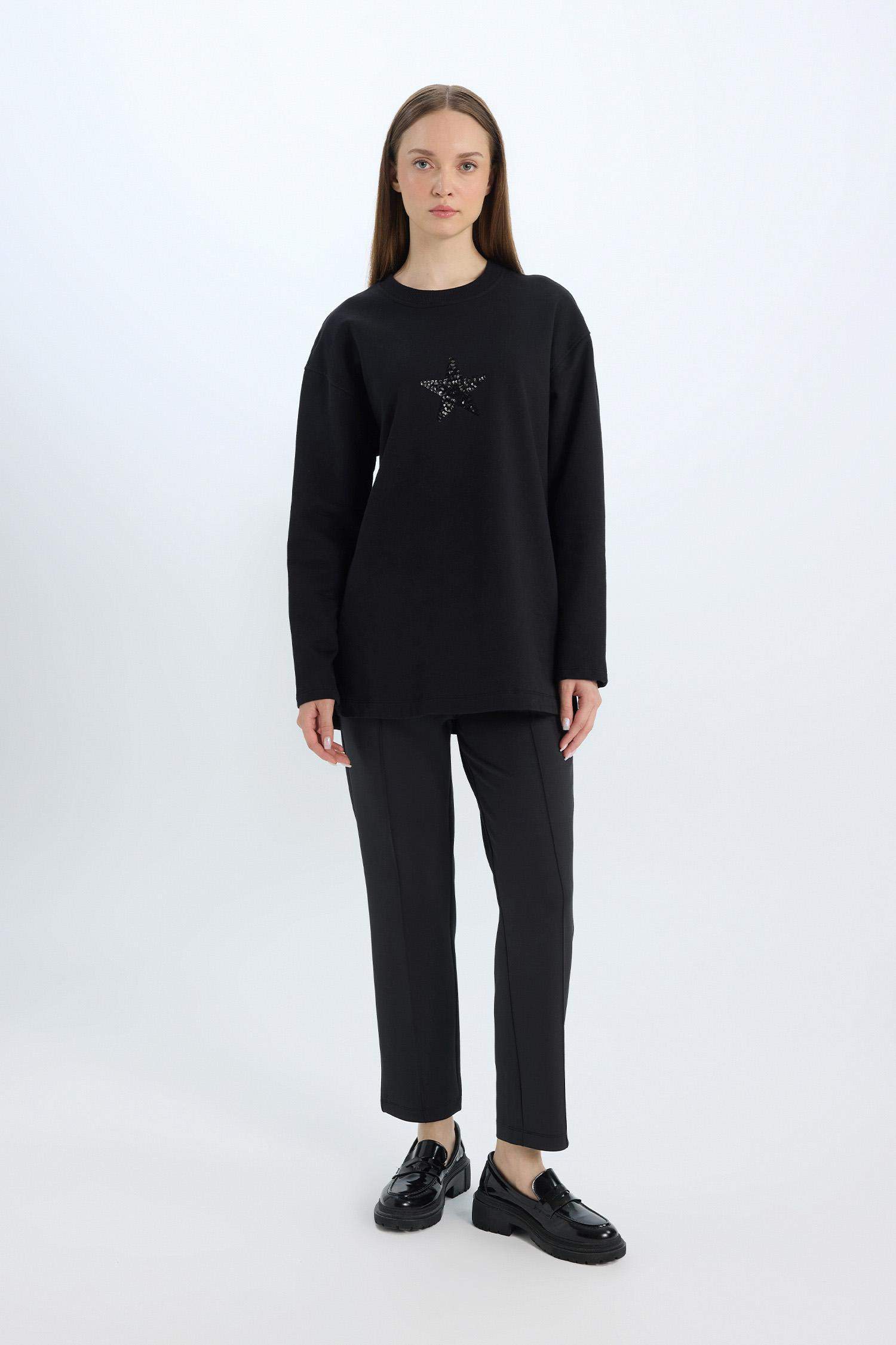 Regular Fit Cepli Pensli Skuba Dalgıç Kumaş Beli Lastikli Pantolon