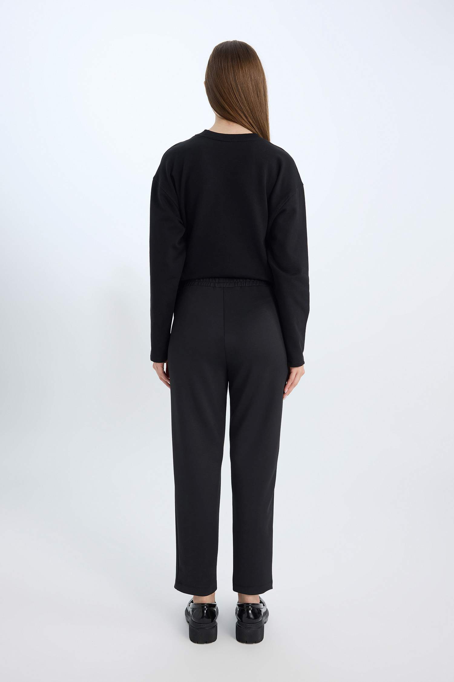 Regular Fit Cepli Pensli Skuba Dalgıç Kumaş Beli Lastikli Pantolon