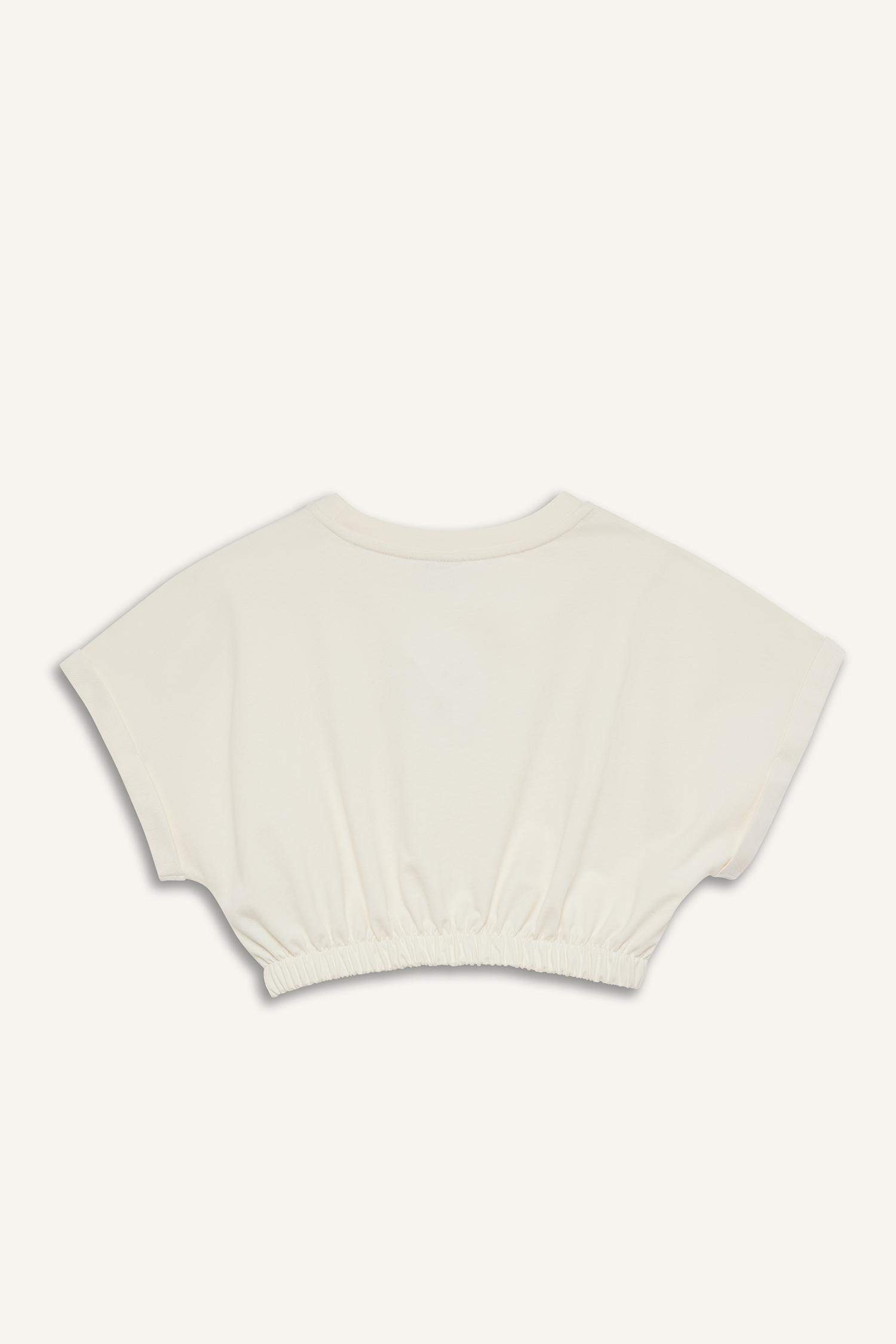 Короткая спортивная футболка с круглым вырезом и слоганом от DeFactoFit