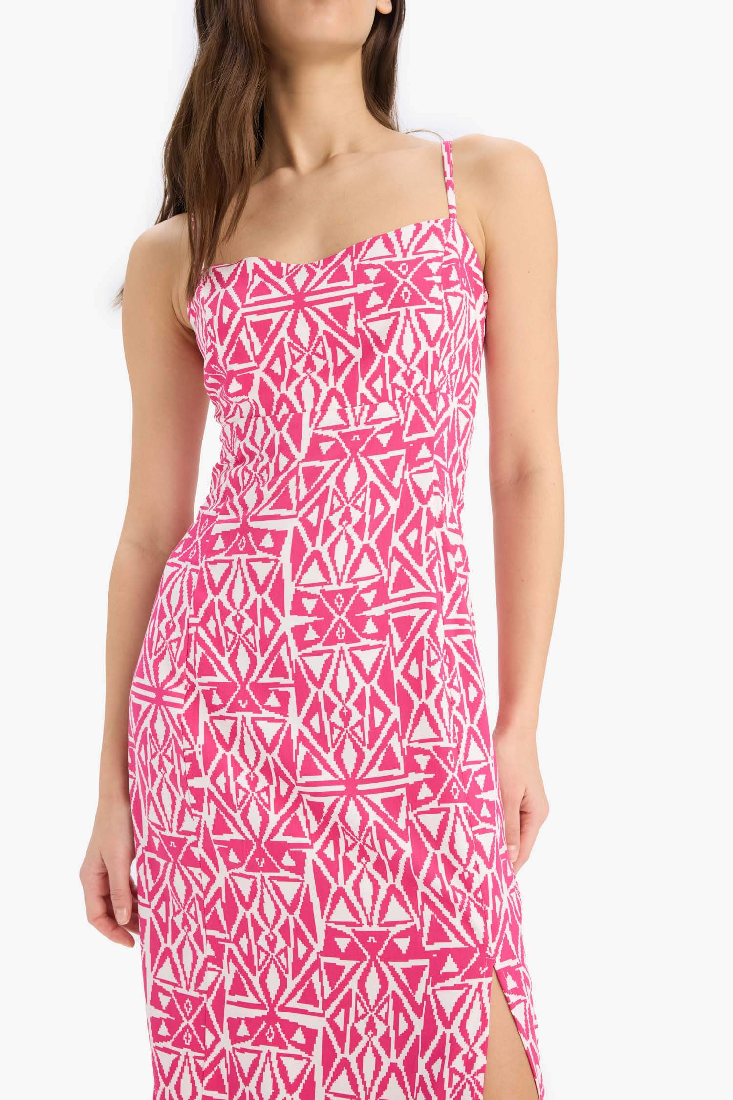 тік басып шығарылған дөңгелек жаға жеңсіз Қысқа жеңді тоқылған көйлек