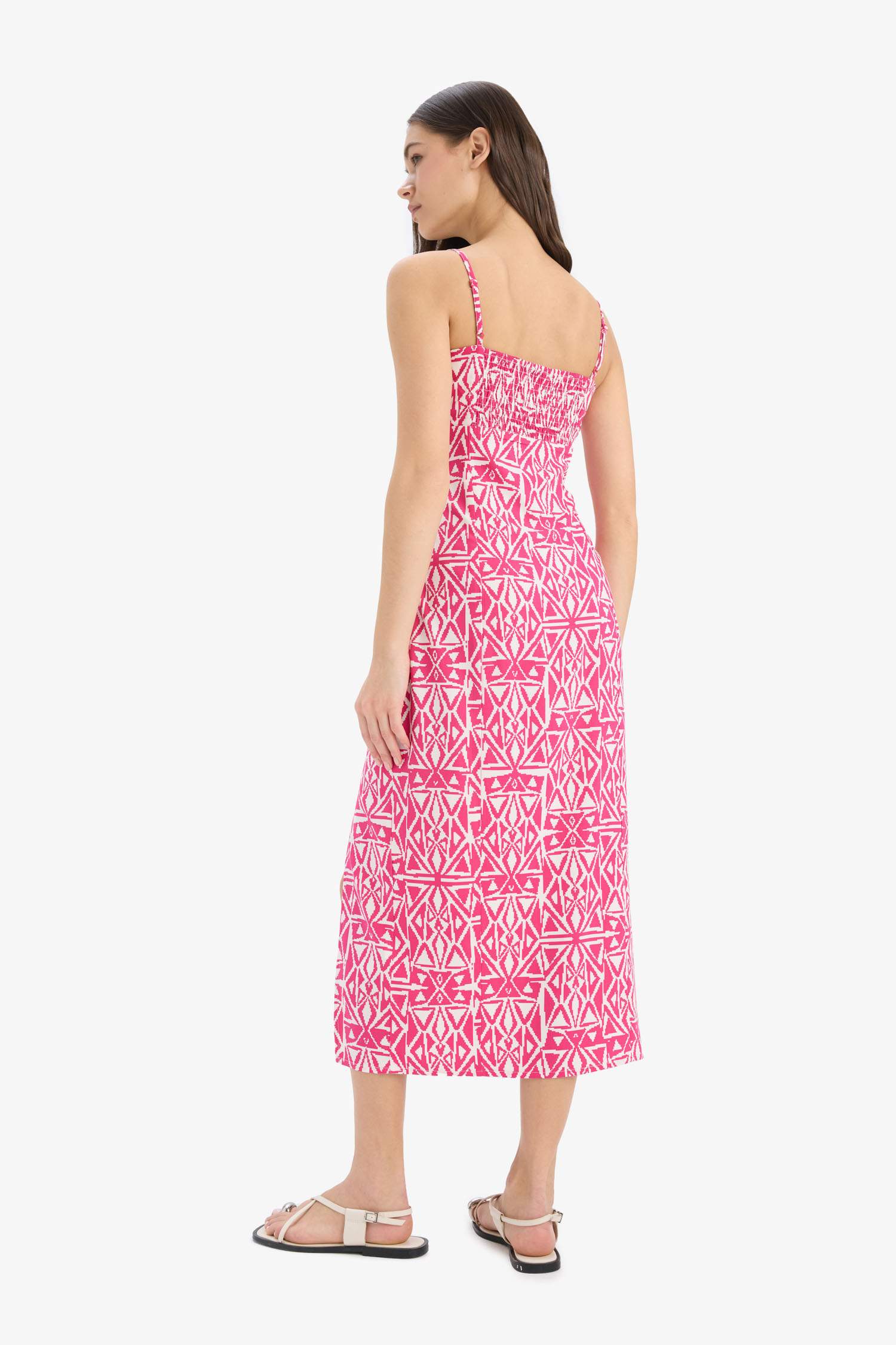 тік басып шығарылған дөңгелек жаға жеңсіз Қысқа жеңді тоқылған көйлек