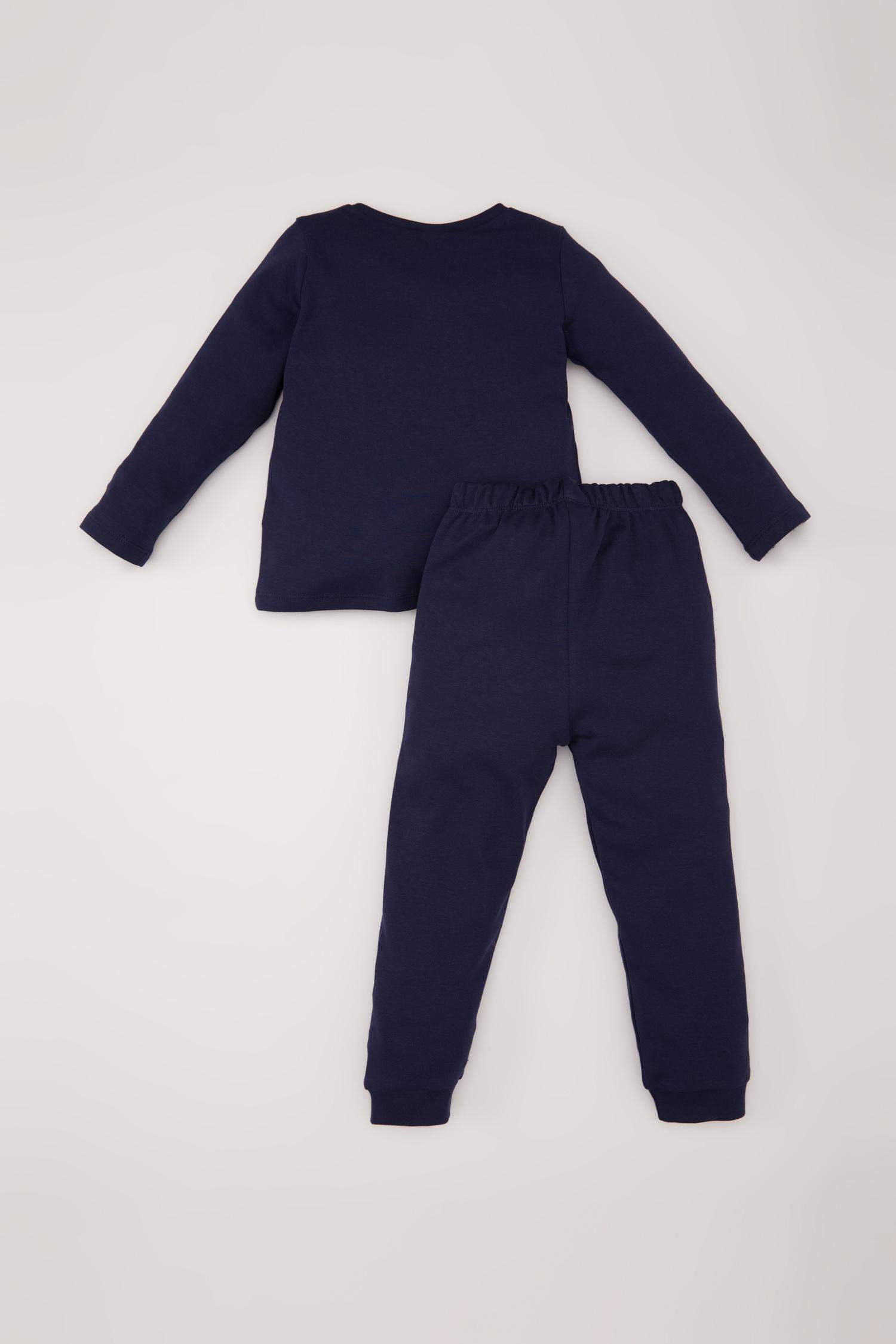 Kız Bebek Pijama Takımı Uzay Baskılı Uzun Kollu Üst Beli Lastikli Uzun Alt