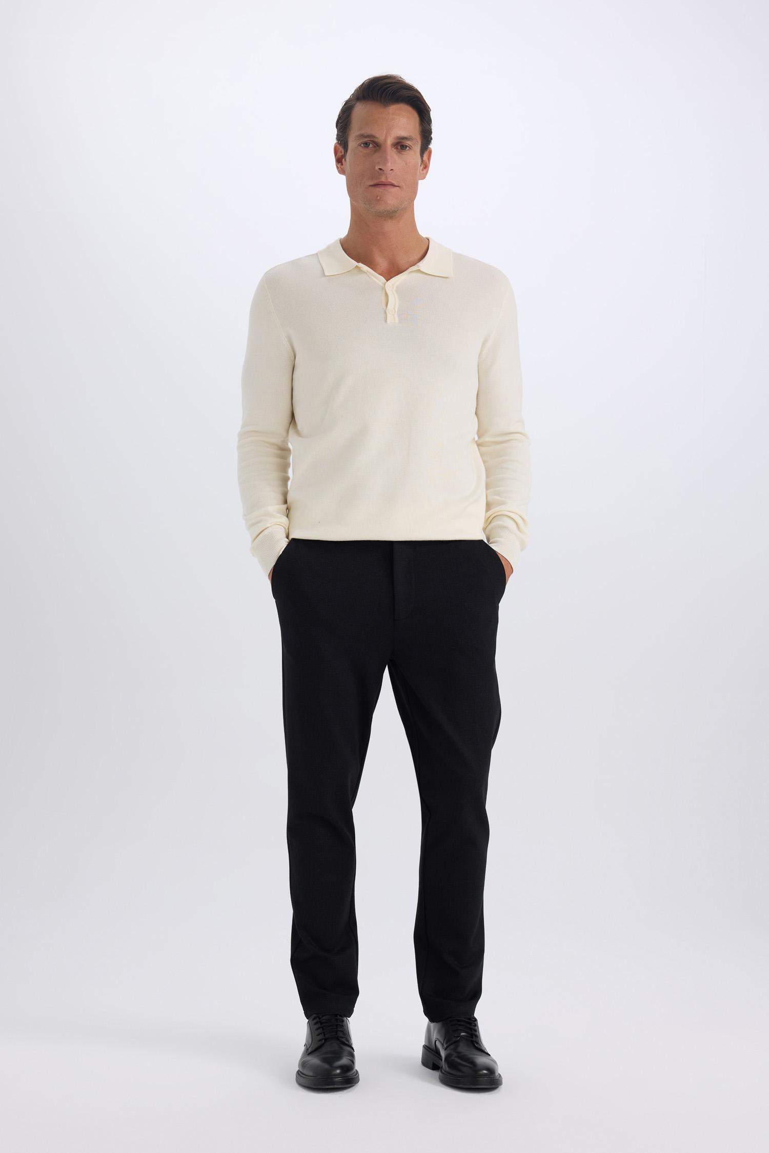 Tailored Regular Fit Normal Kesim Kumaş Pantolon Basic Düz Cepli