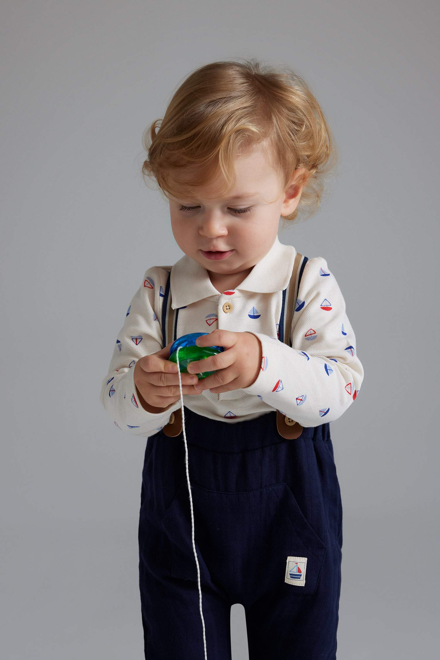 Baby Boy Suspender and Pants 2 Piece Set