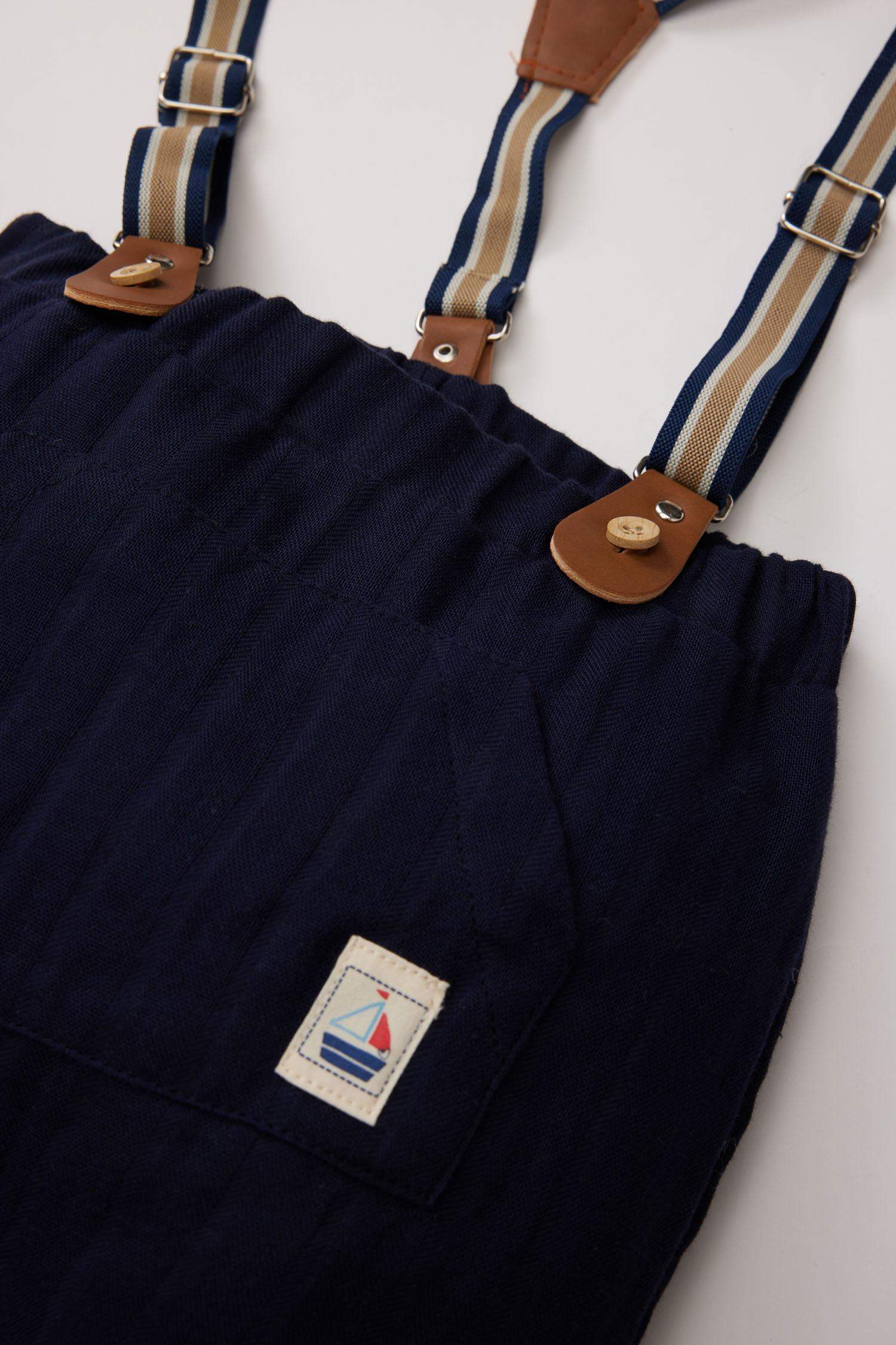 Baby Boy Suspender and Pants 2 Piece Set