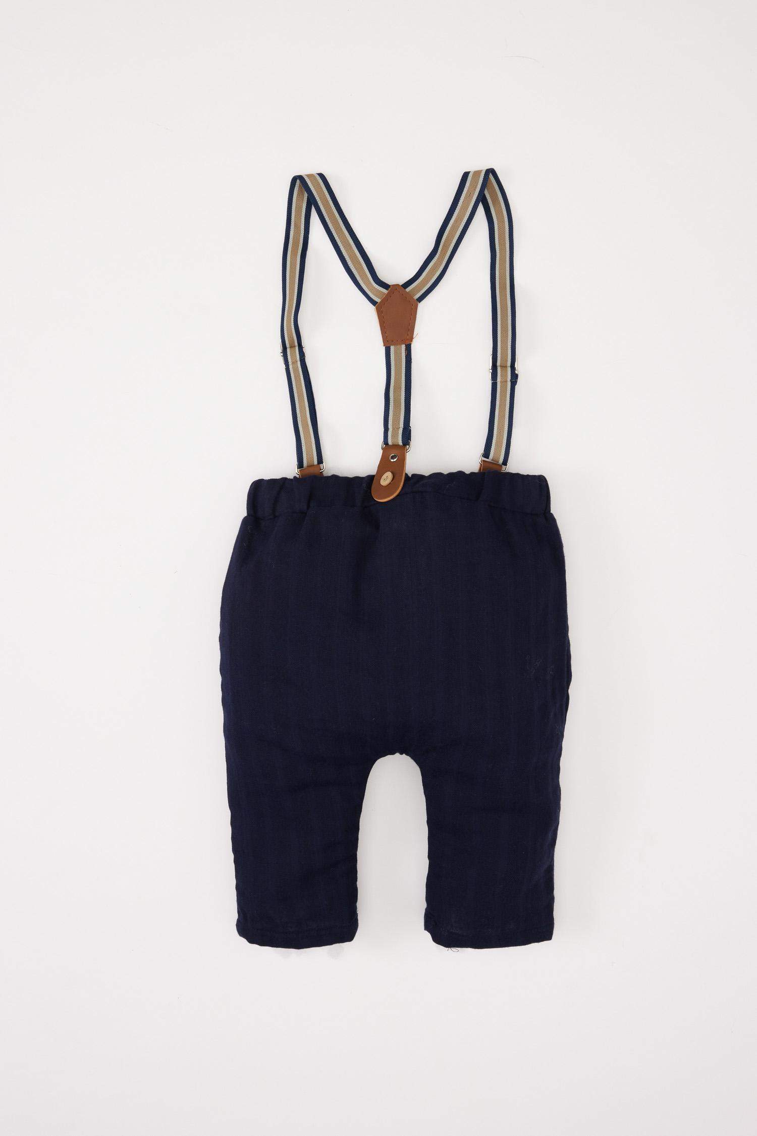 Baby Boy Suspender and Pants 2 Piece Set