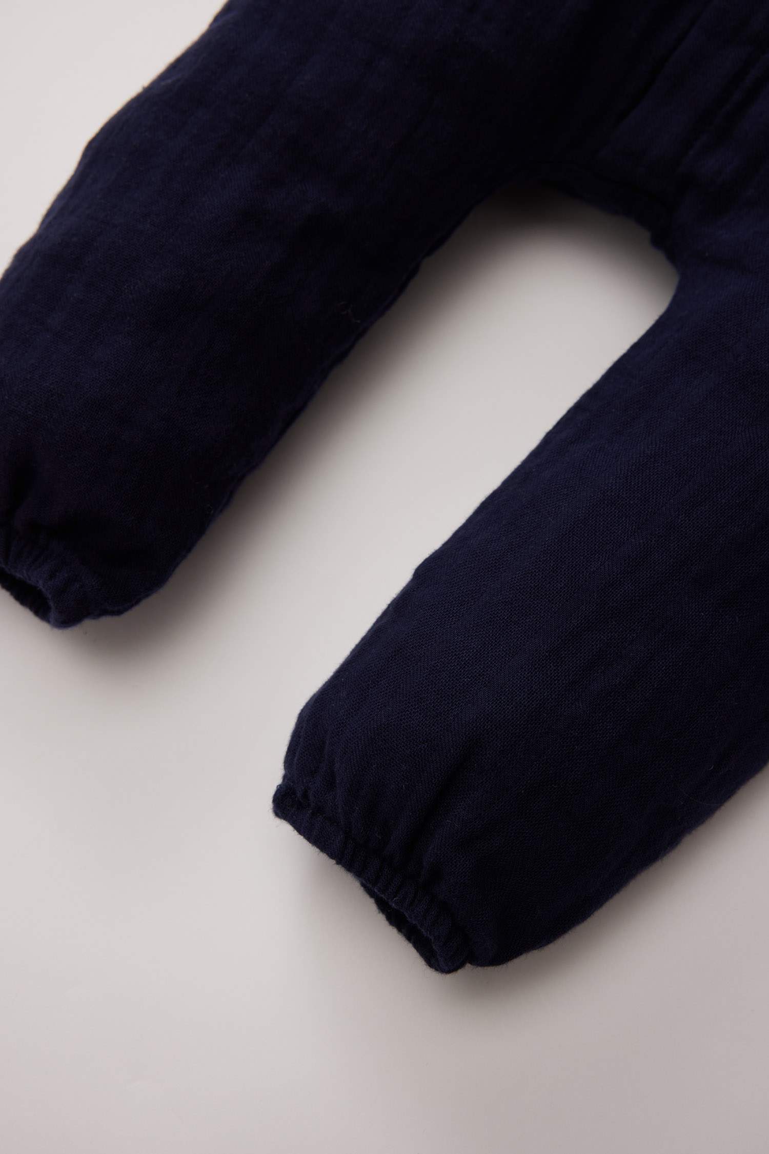 Erkek Bebek Yenidoğan Düğmeli Müslin Uzun Kollu Tulum