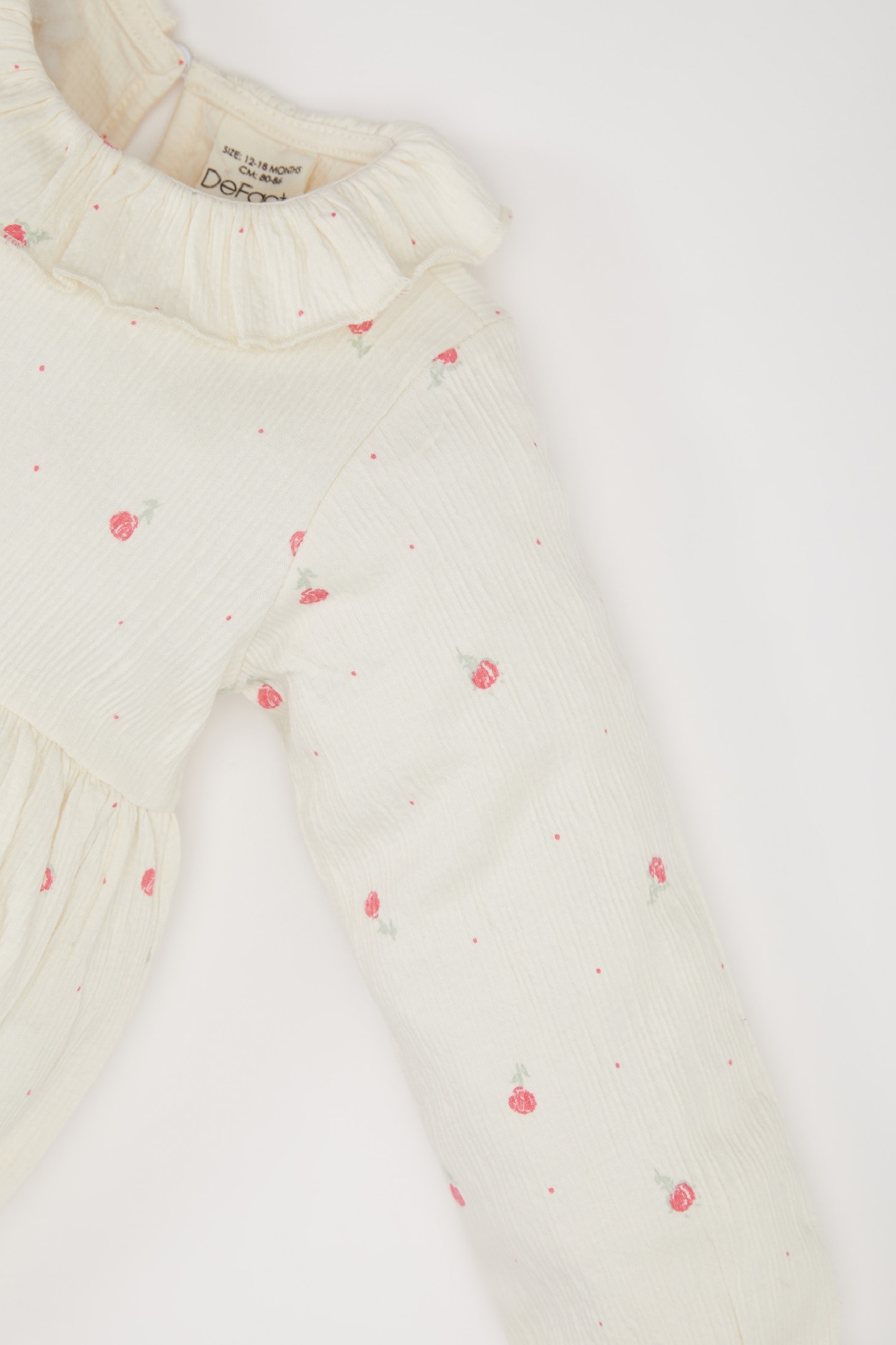 بودي بناتي كم طويل فلورال بأزرار