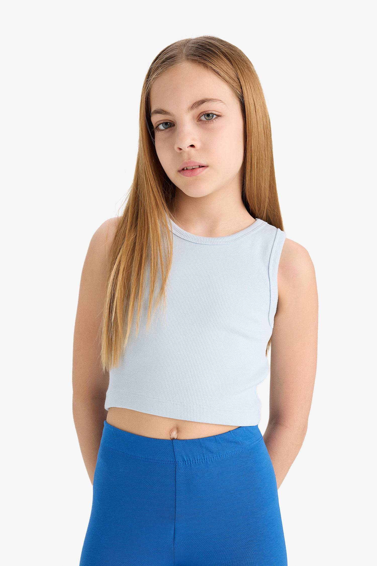 Girl Crew Neck Crop Top