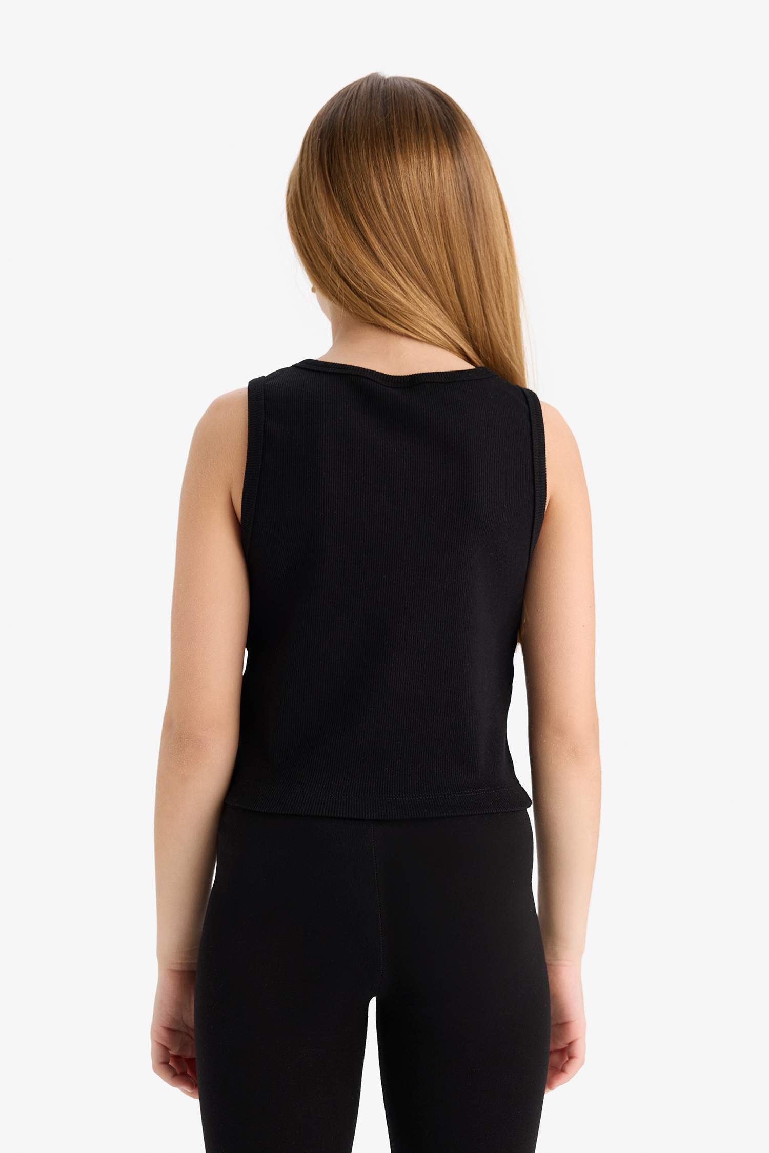 Girl Crew Neck Crop Top