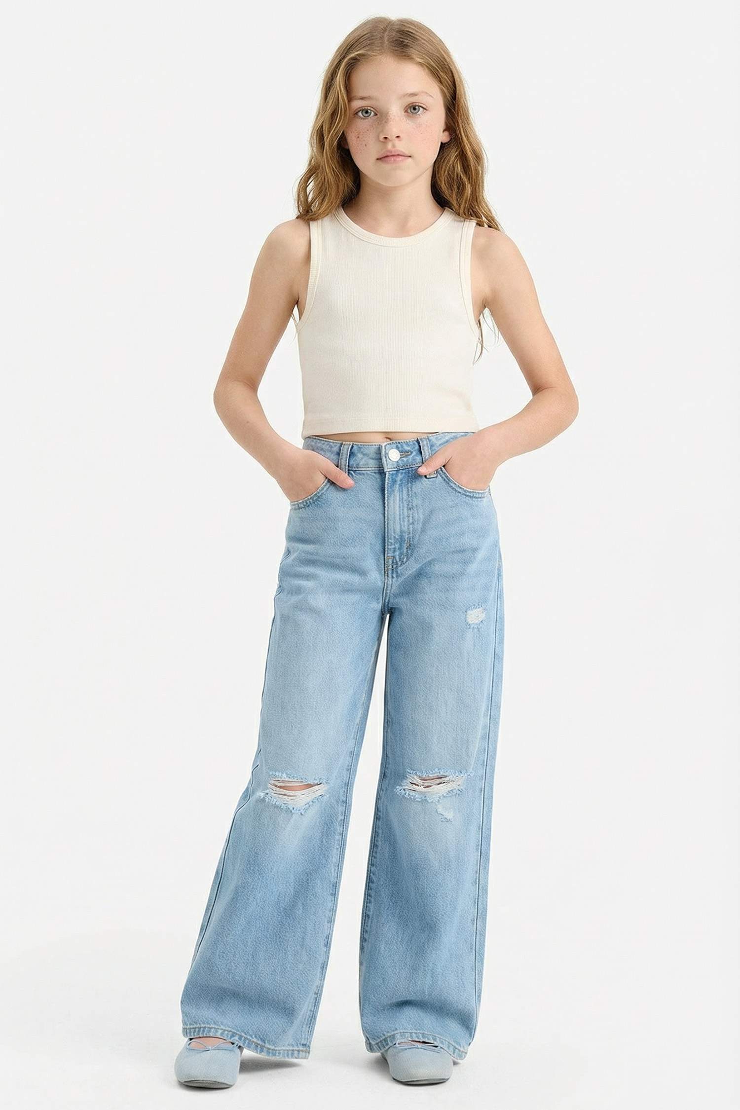 كروب توب بناتي سادة بياخة مستديرة