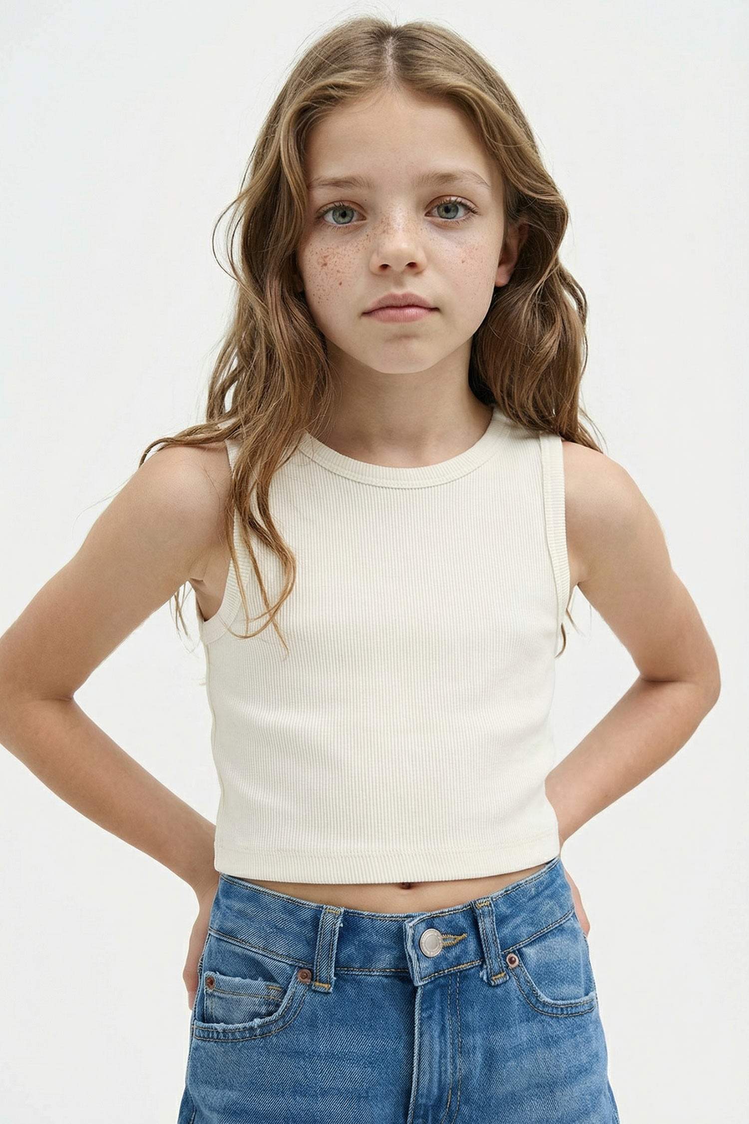 كروب توب بناتي سادة بياخة مستديرة