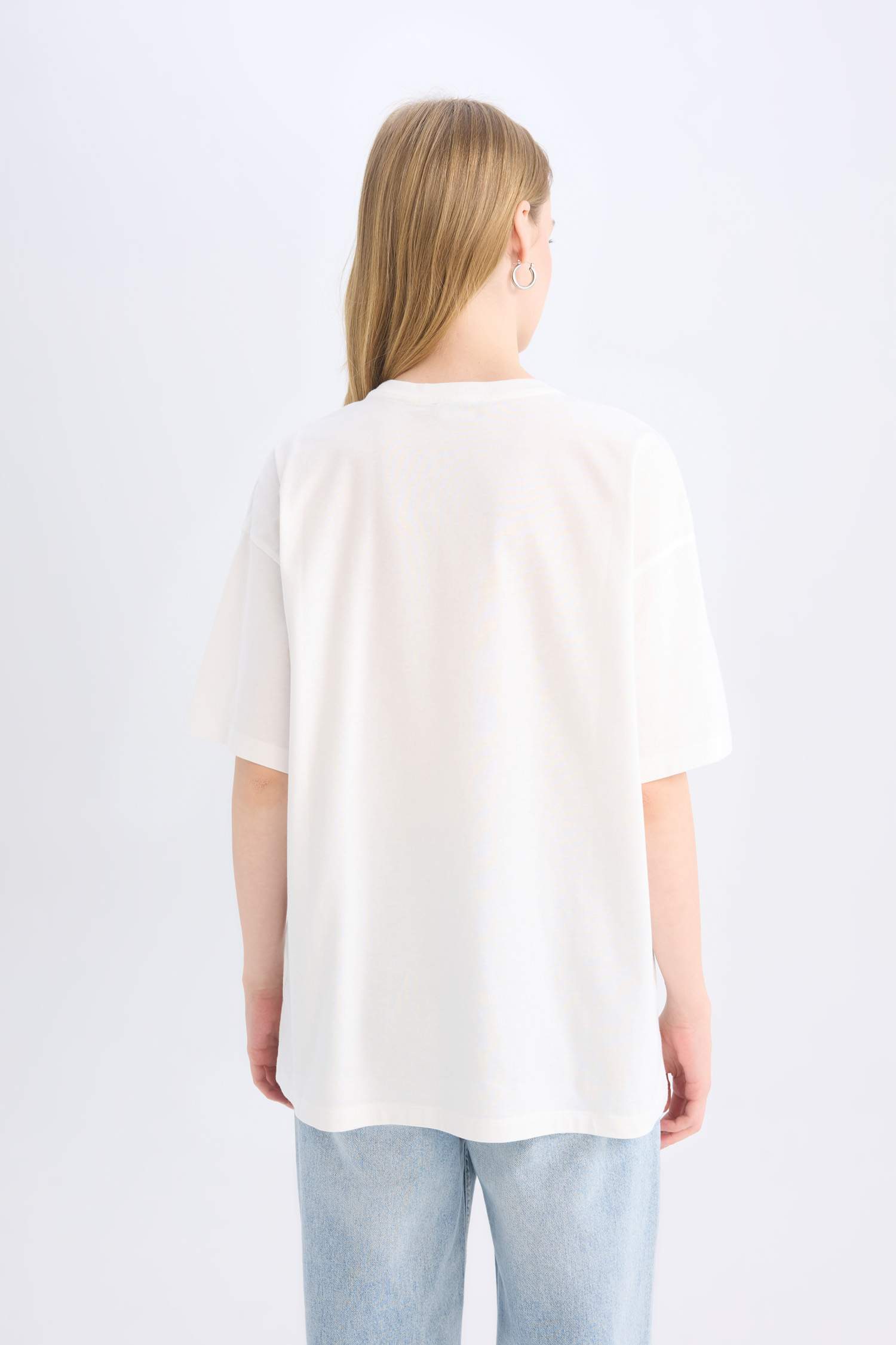 Coool SpongeBob Oversize Geniş Kalıp Bisiklet Yaka Kısa Kollu Tişört