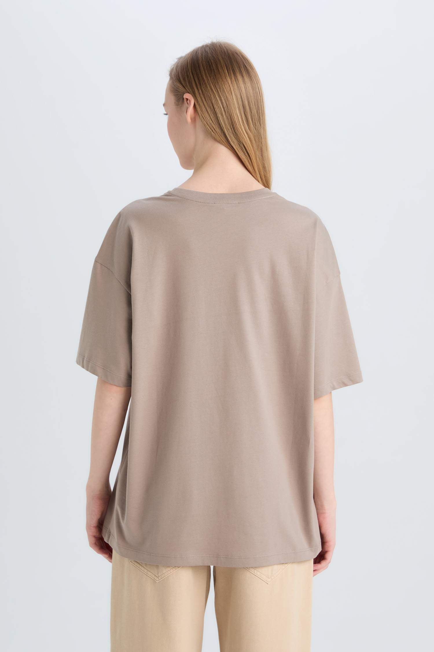 Tom & Jerry Oversize Geniş Kalıp Bisiklet Yaka Kısa Kollu Tişört