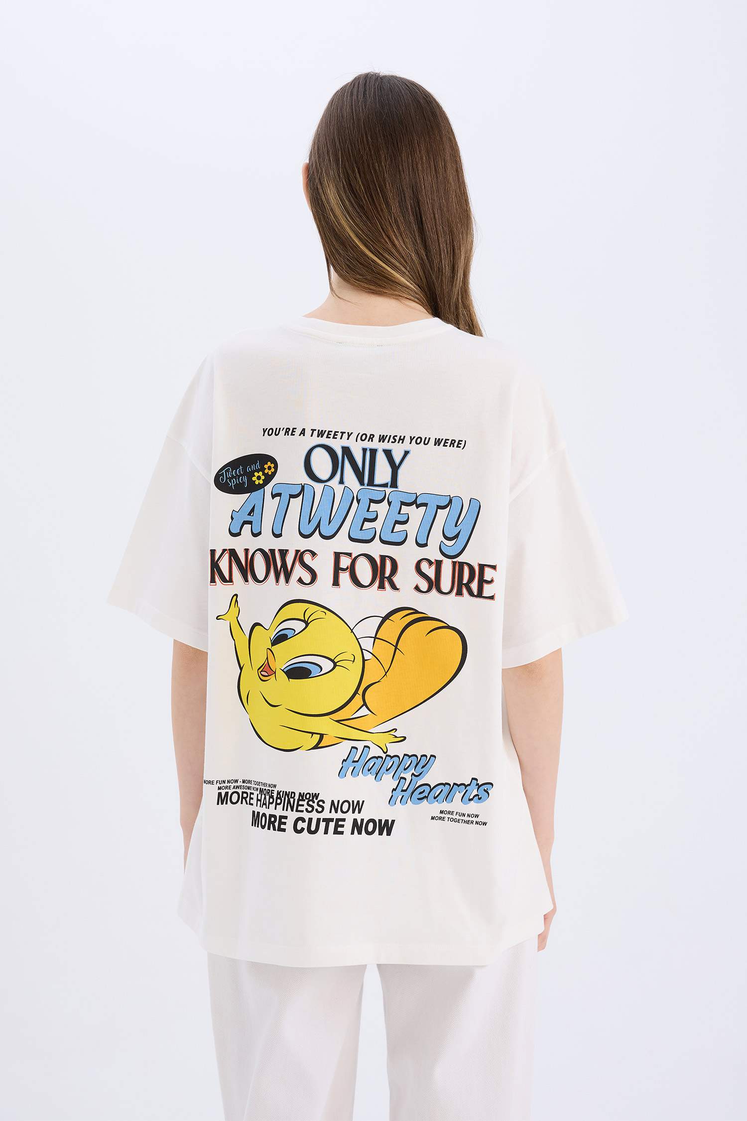 Coool Looney Tunes Лицензиялық дөңгелек жаға үлкен Қысқа жеңді футболка