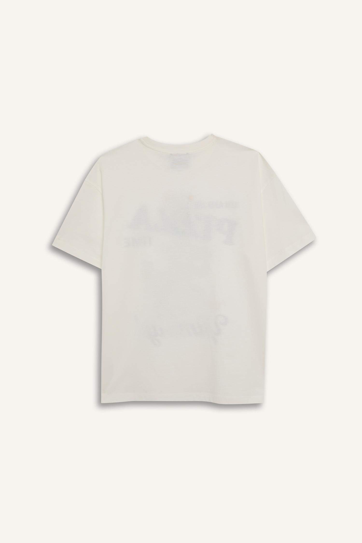 Tom & Jerry Oversize Geniş Kalıp Bisiklet Yaka Kısa Kollu Tişört