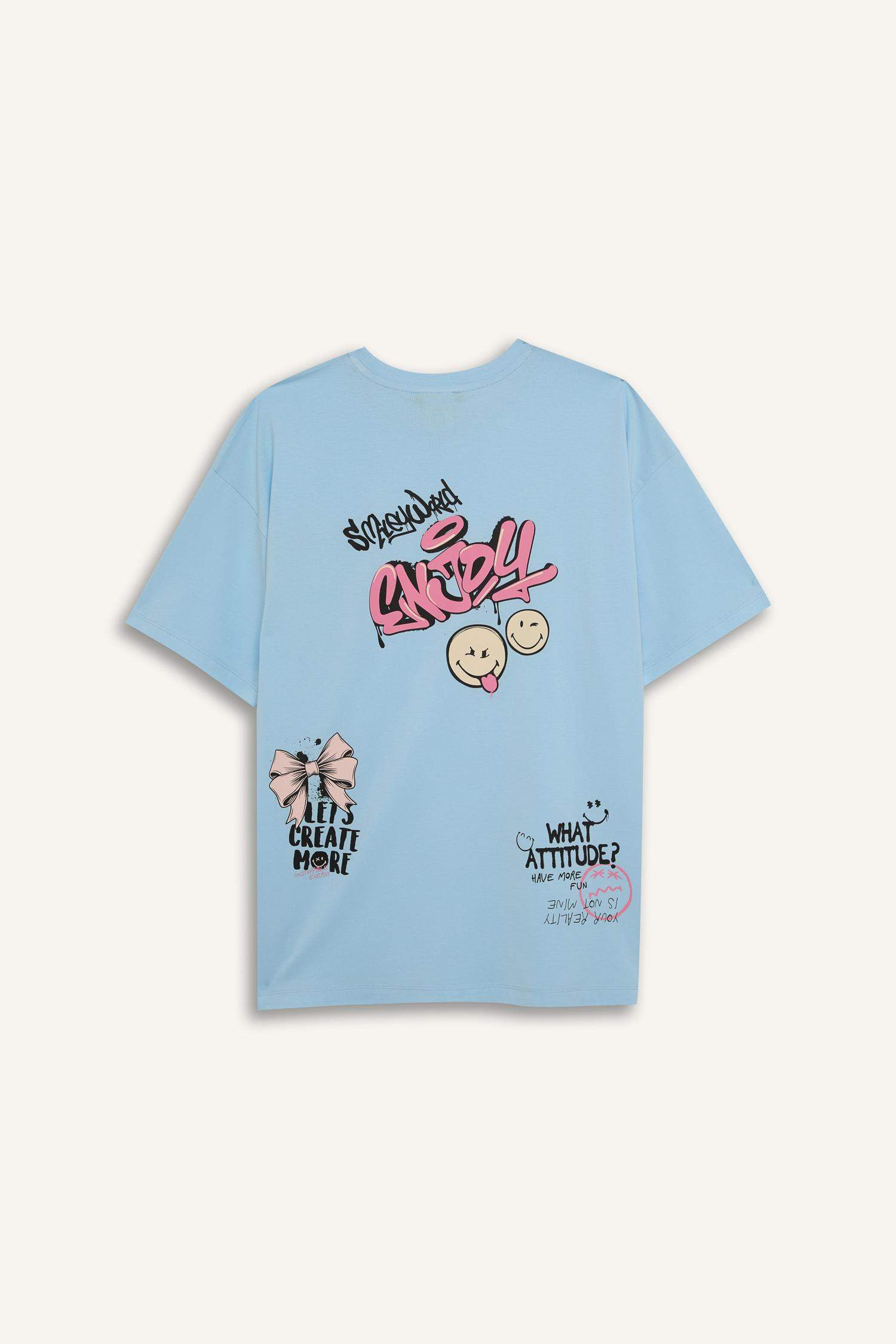 Coool SmileyWorld Лицензиялық дөңгелек жаға үлкен Қысқа жеңді футболка