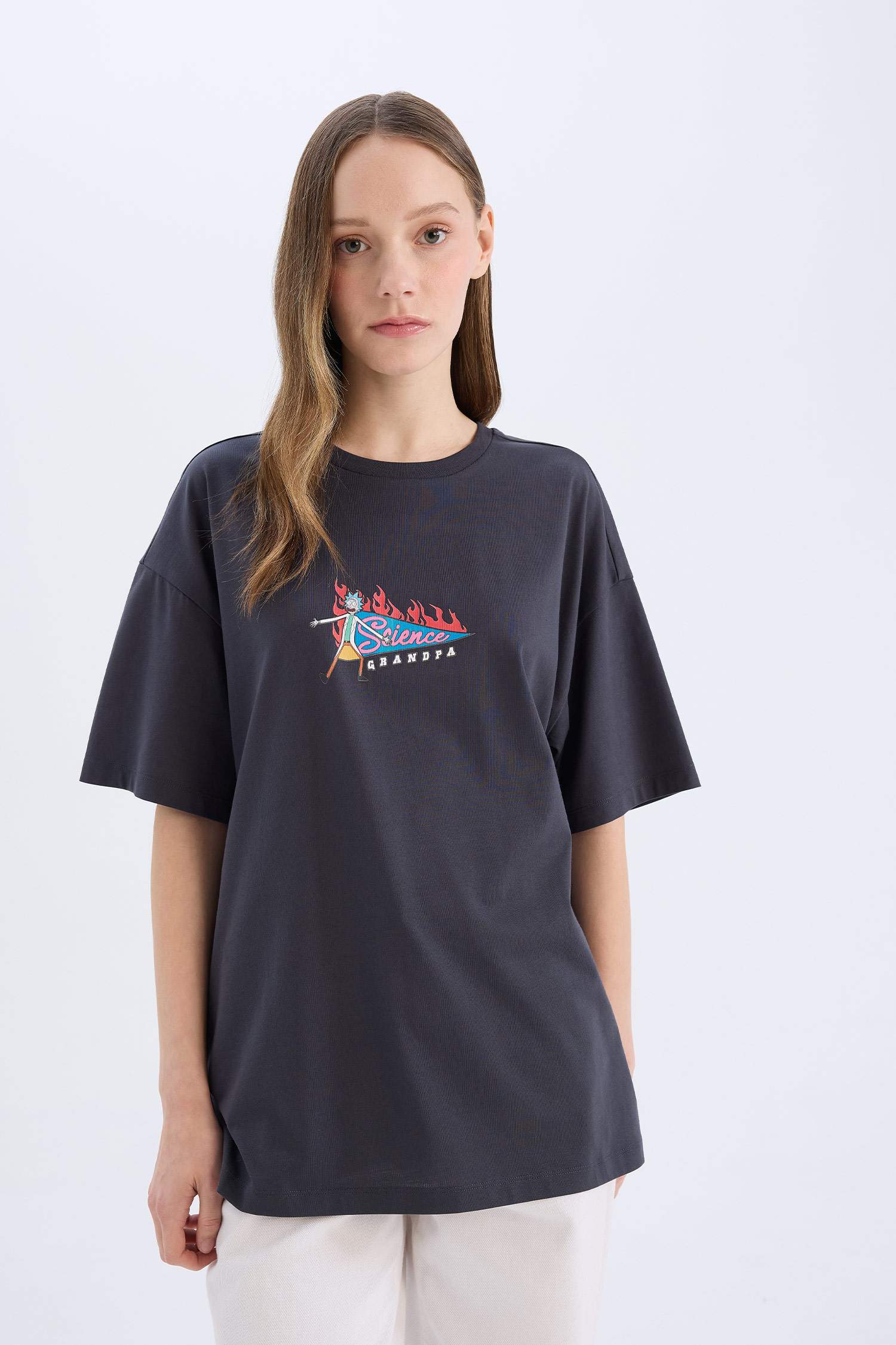 Coool Rick and Morty дөңгелек жаға үлкен Қысқа жеңді футболка